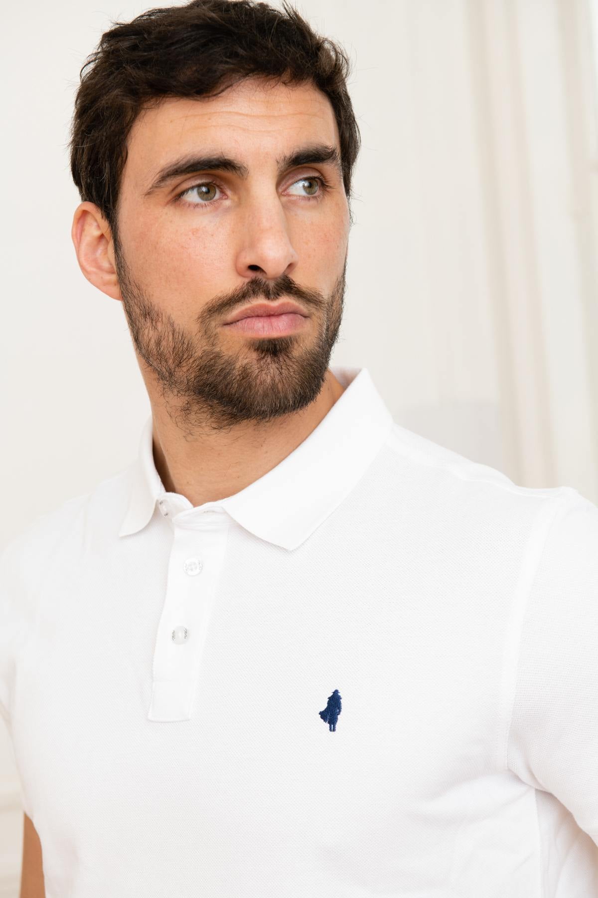 Men's white polo shirt - Image n°5