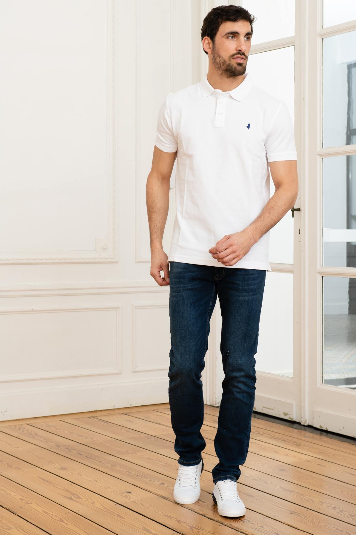 Men's white polo shirt - Image n°2