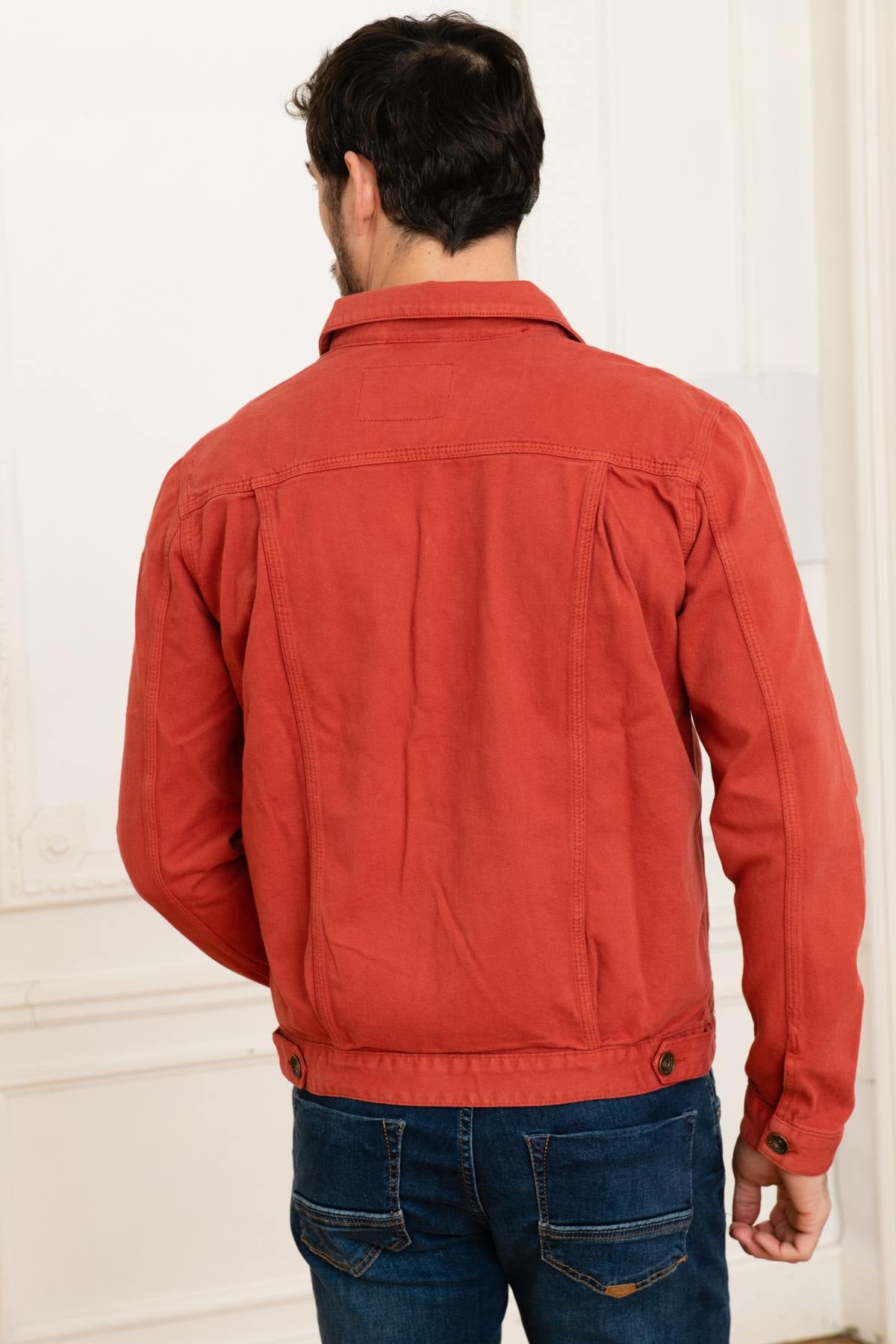 Brick red denim jacket - Image n°5