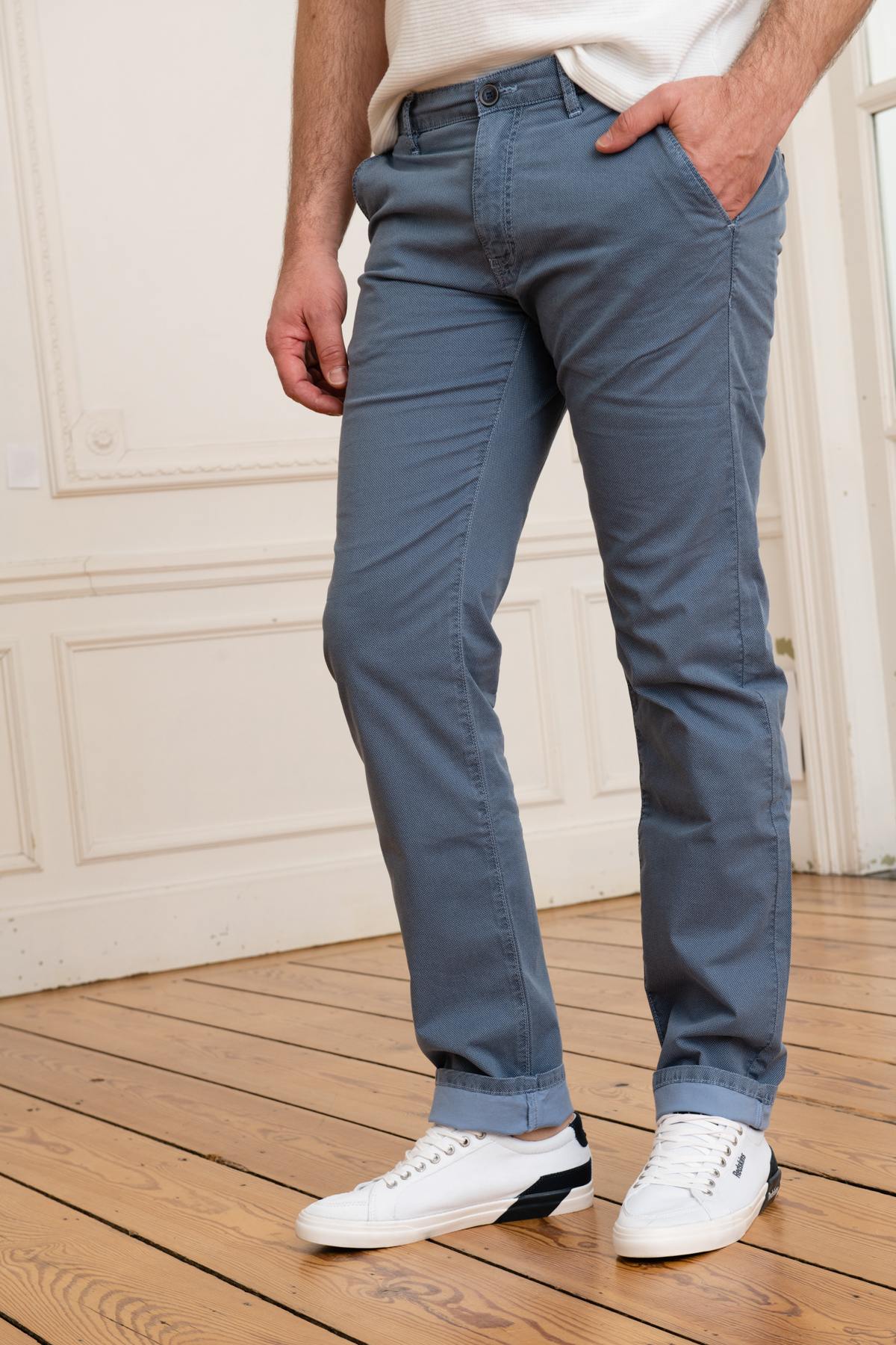 Men's indigo blue pants - Image n°1