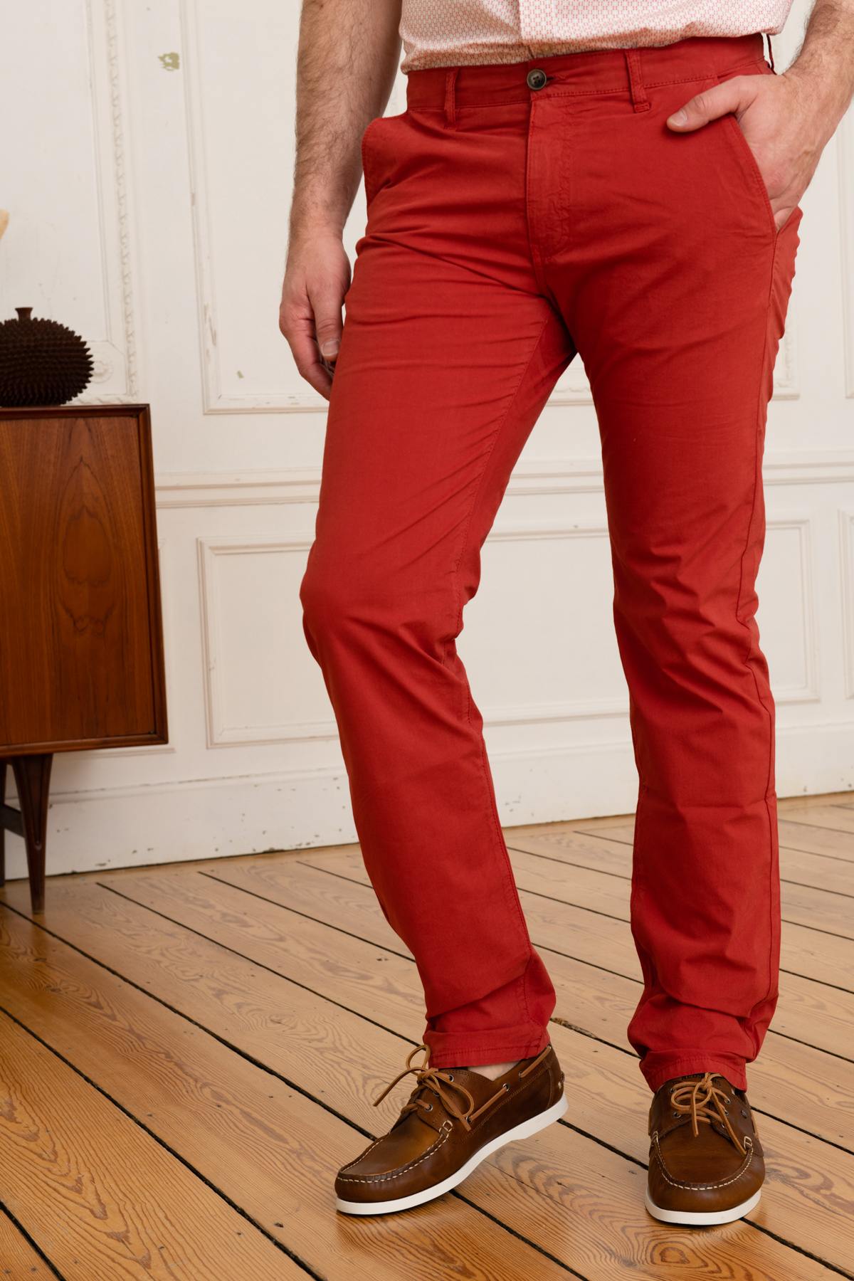 Men's brick red pants - Image n°1