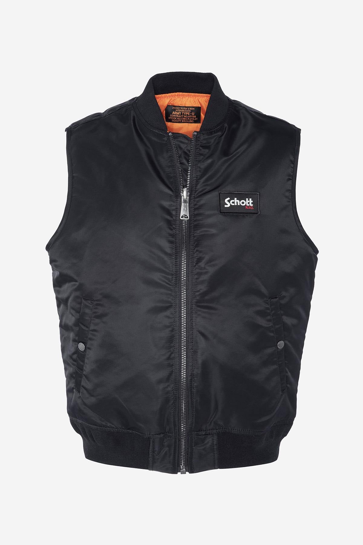 MA-1 black sleeveless bomber jacket - Image n°1