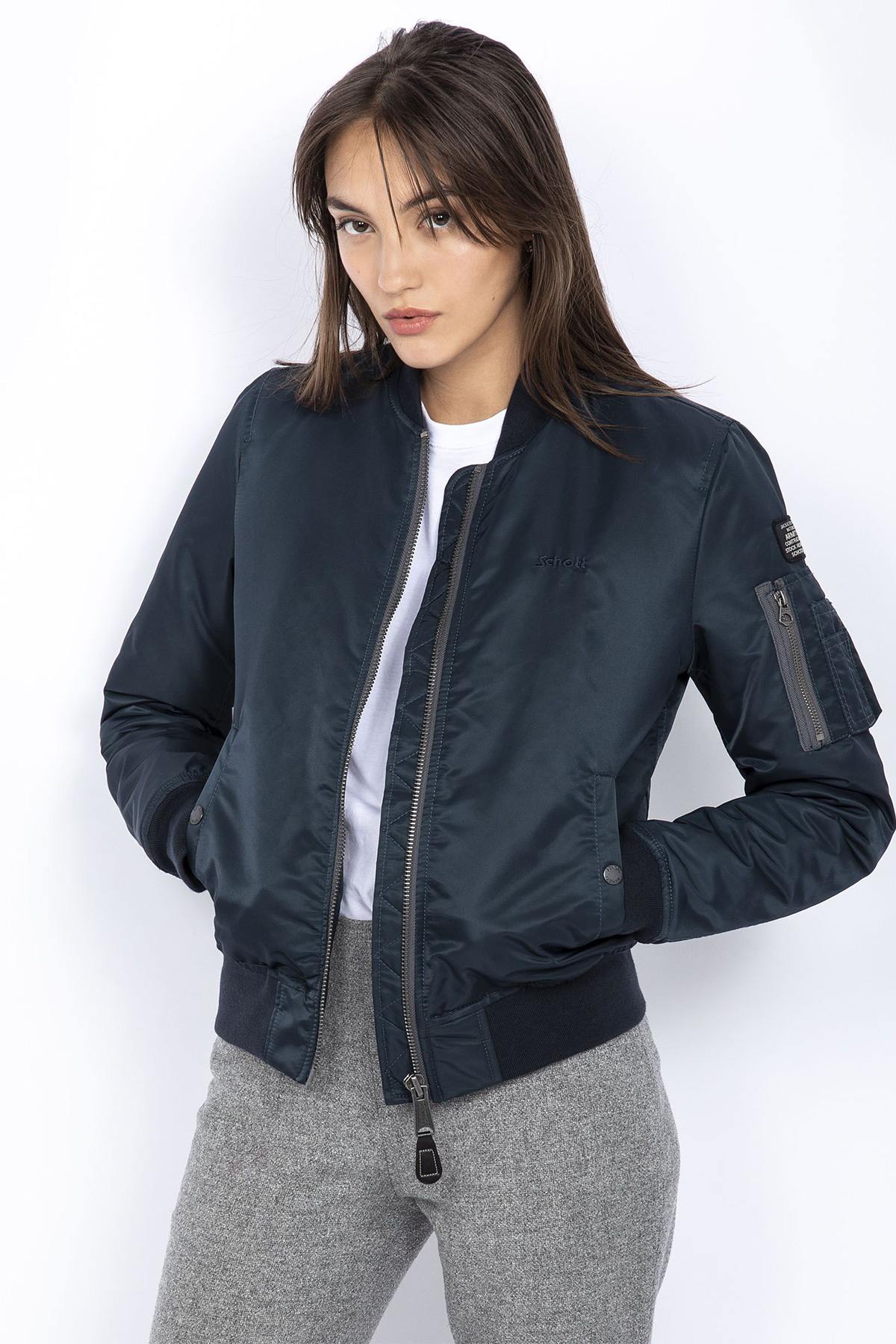 MA-1 women's navy blue bomber jacket - Image n°3