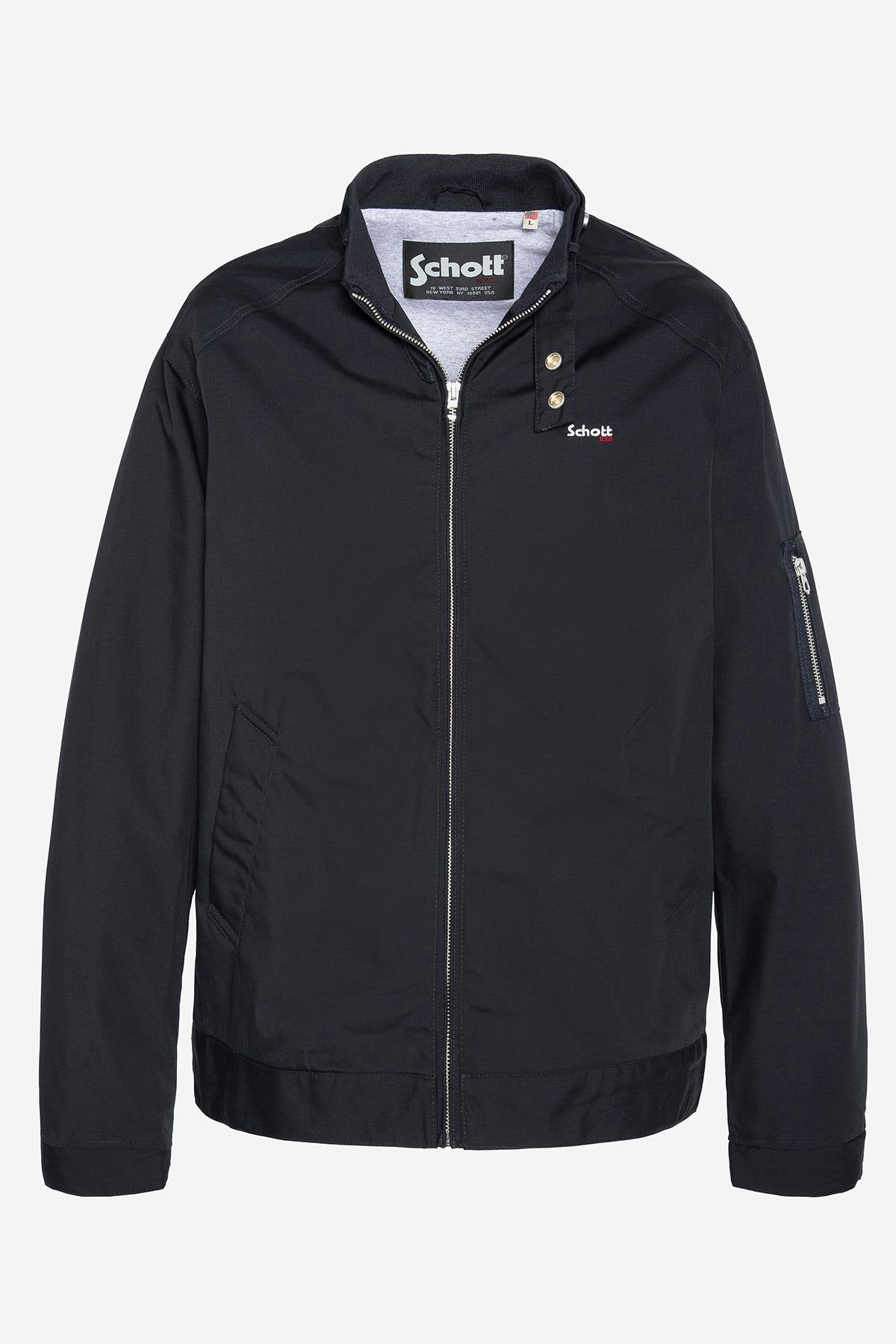 Navy blue mid-season jacket - Image n°1