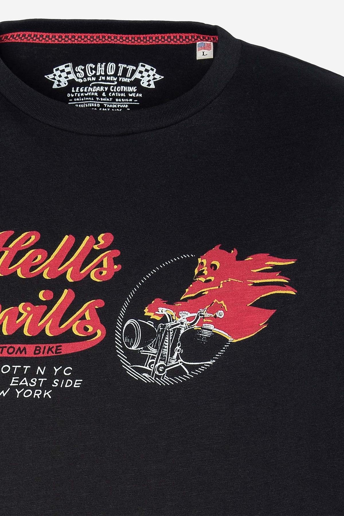 Black Hell's Devils Biker T-shirt - Image n°3