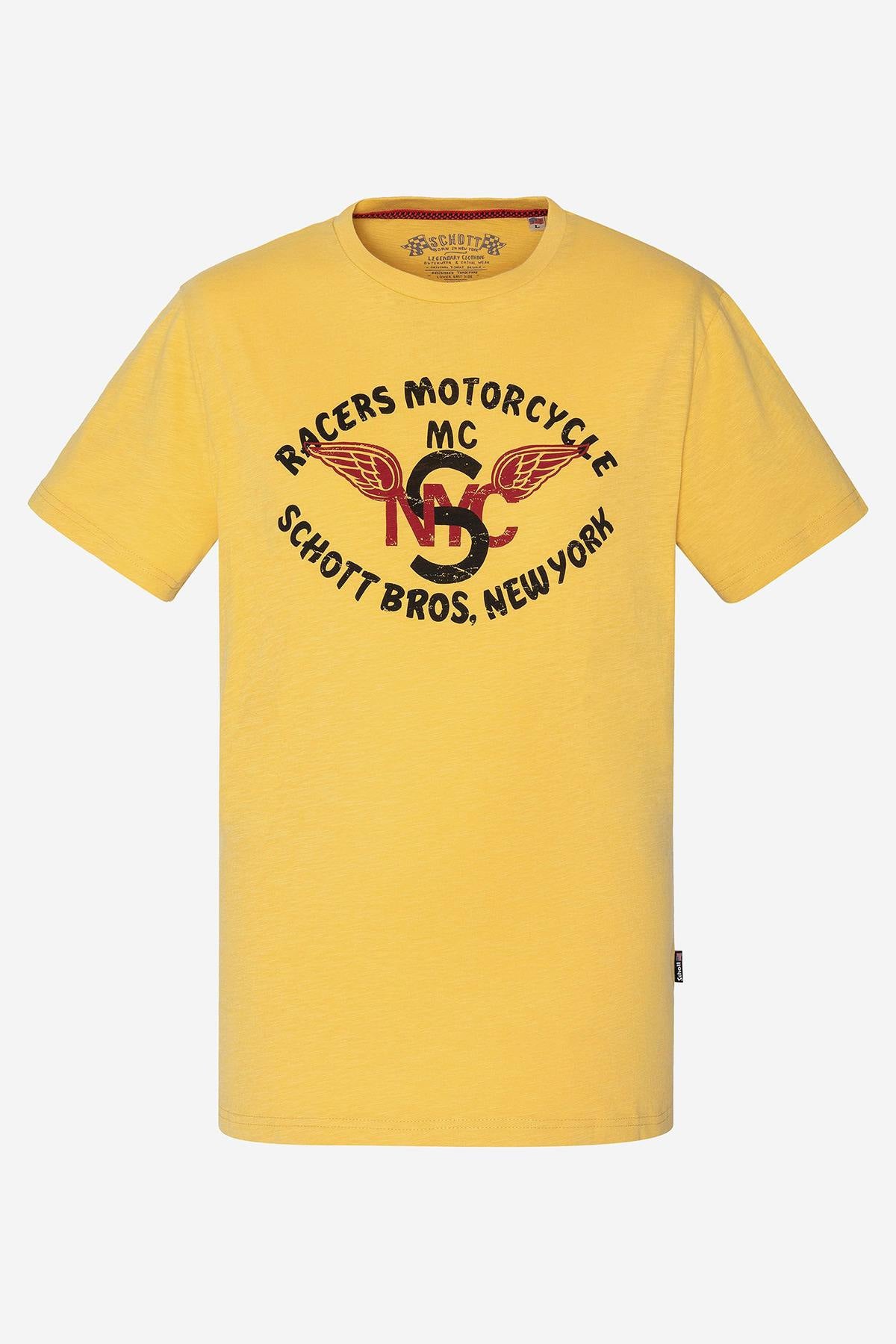 Yellow Racers Motorcycle T-shirt - Image n°1