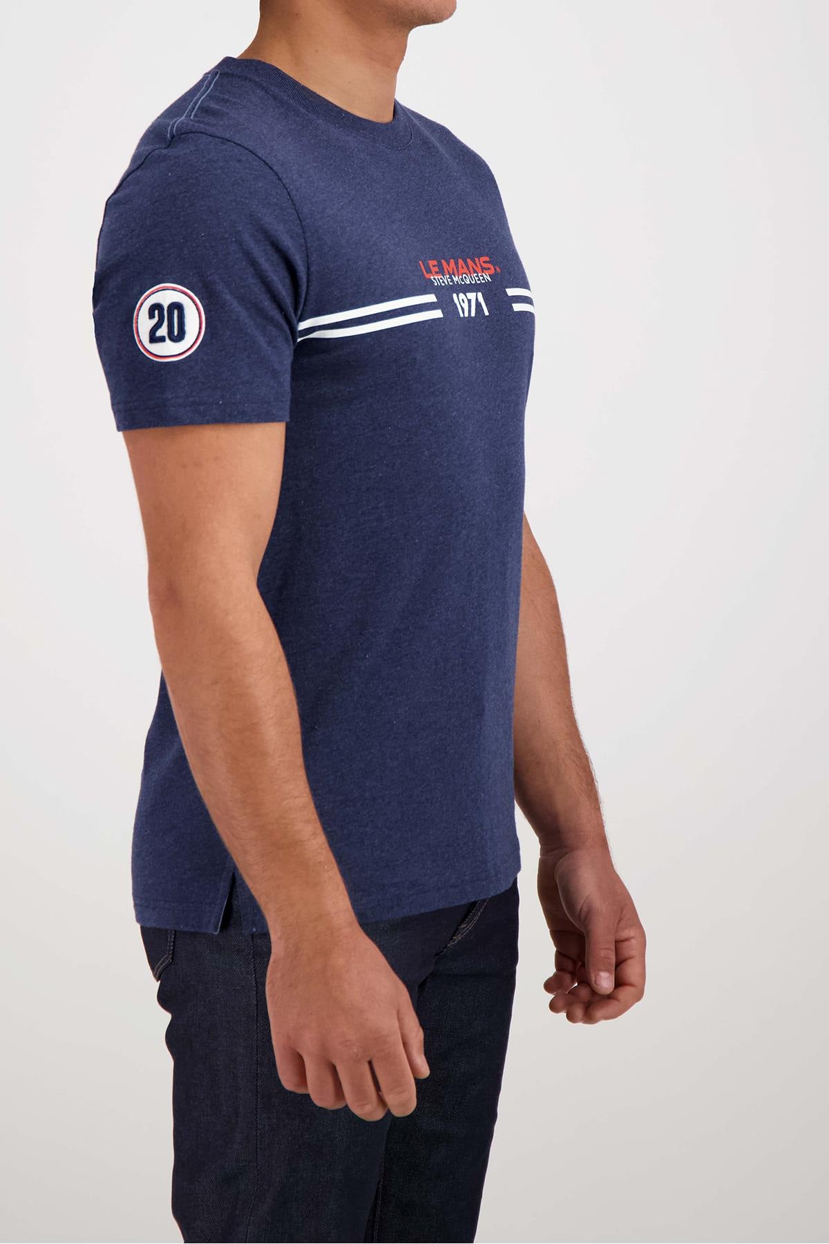 Navy blue Steve McQueen Le Mans 1971 t-shirt - Image n°3