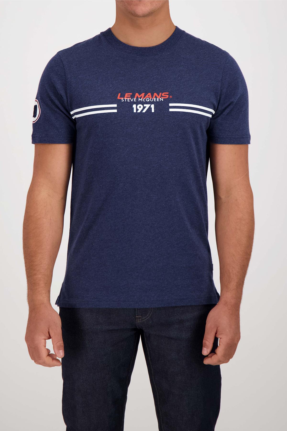 Navy blue Steve McQueen Le Mans 1971 t-shirt - Image n°1