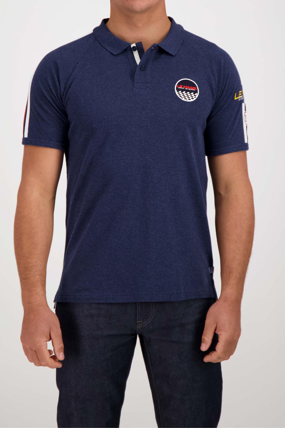 Le Mans Steve McQueen blue polo shirt - Image n°2