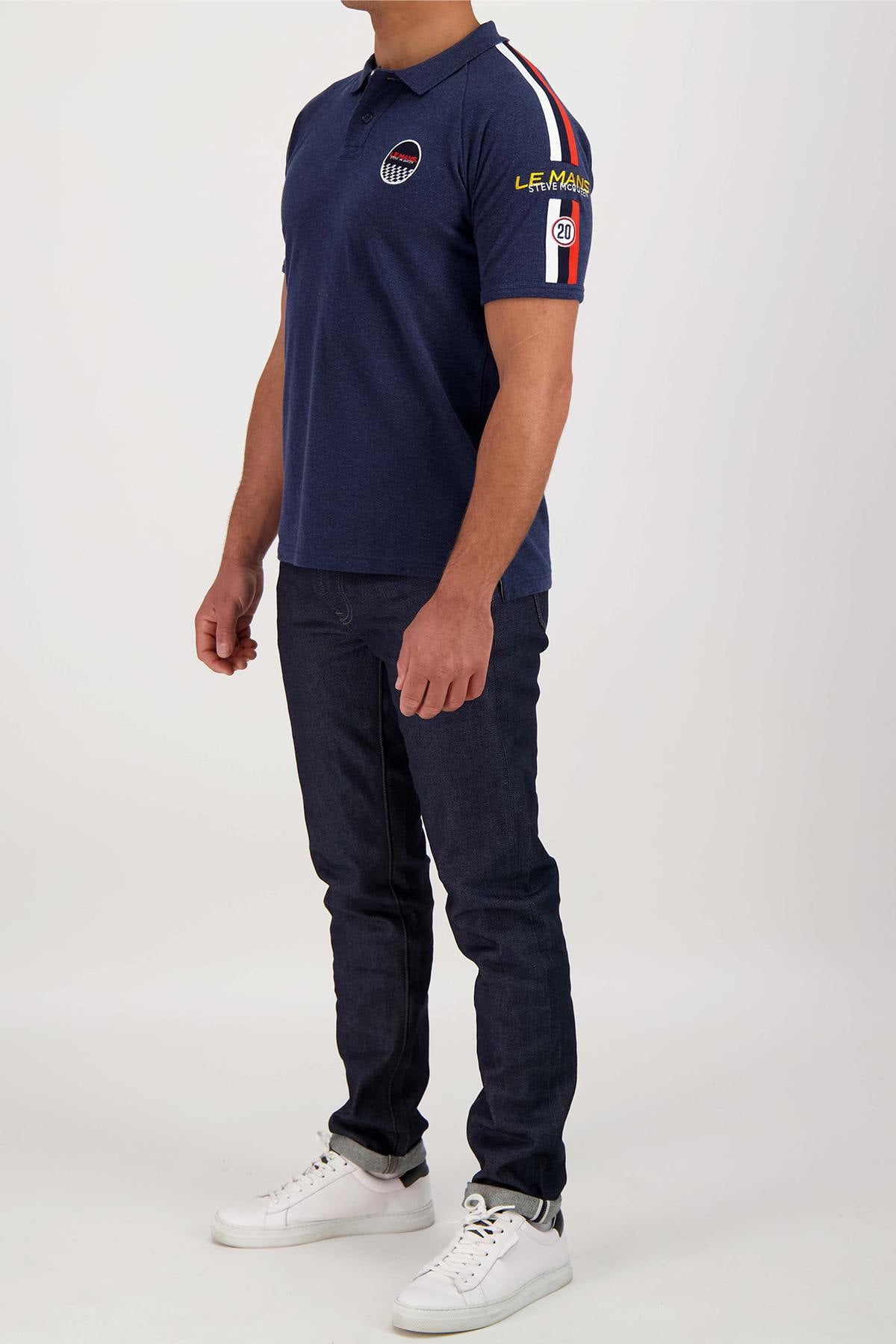 Le Mans Steve McQueen blue polo shirt - Image n°4