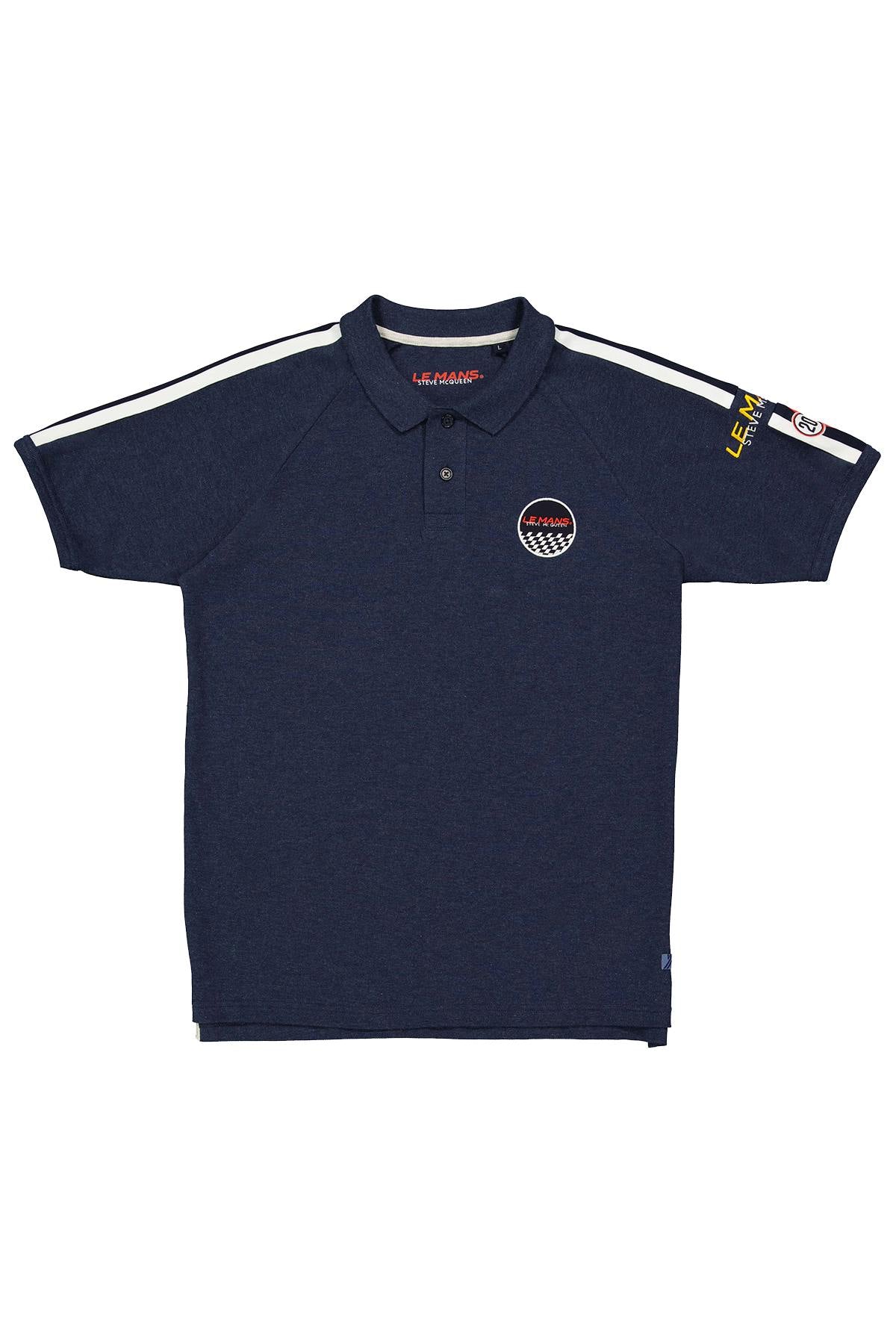 Le Mans Steve McQueen blue polo shirt - Image n°5