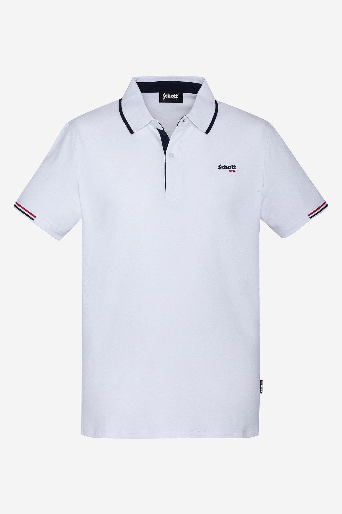 Men's white polo shirt - Image n°1