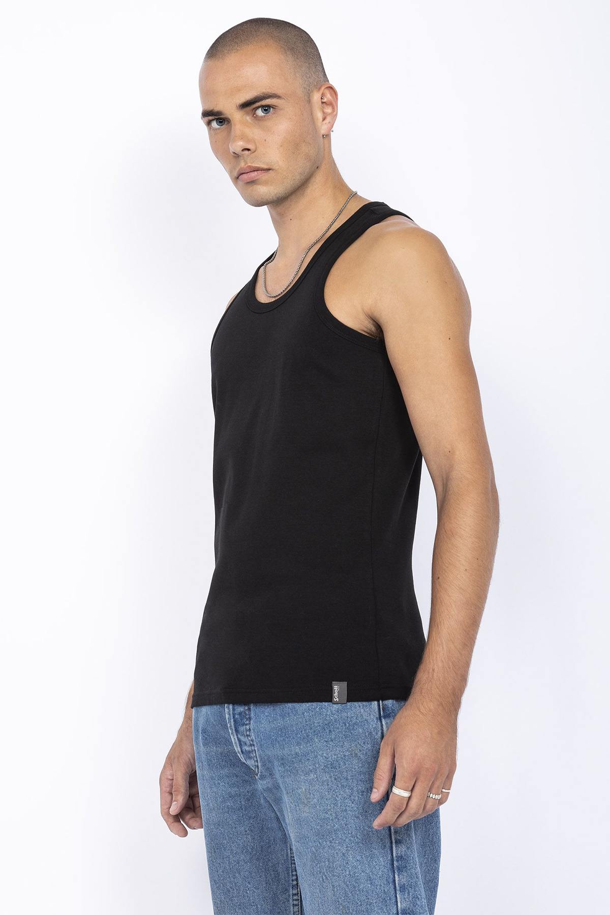 Pack of 2 men's white and black tank tops - Image n°4