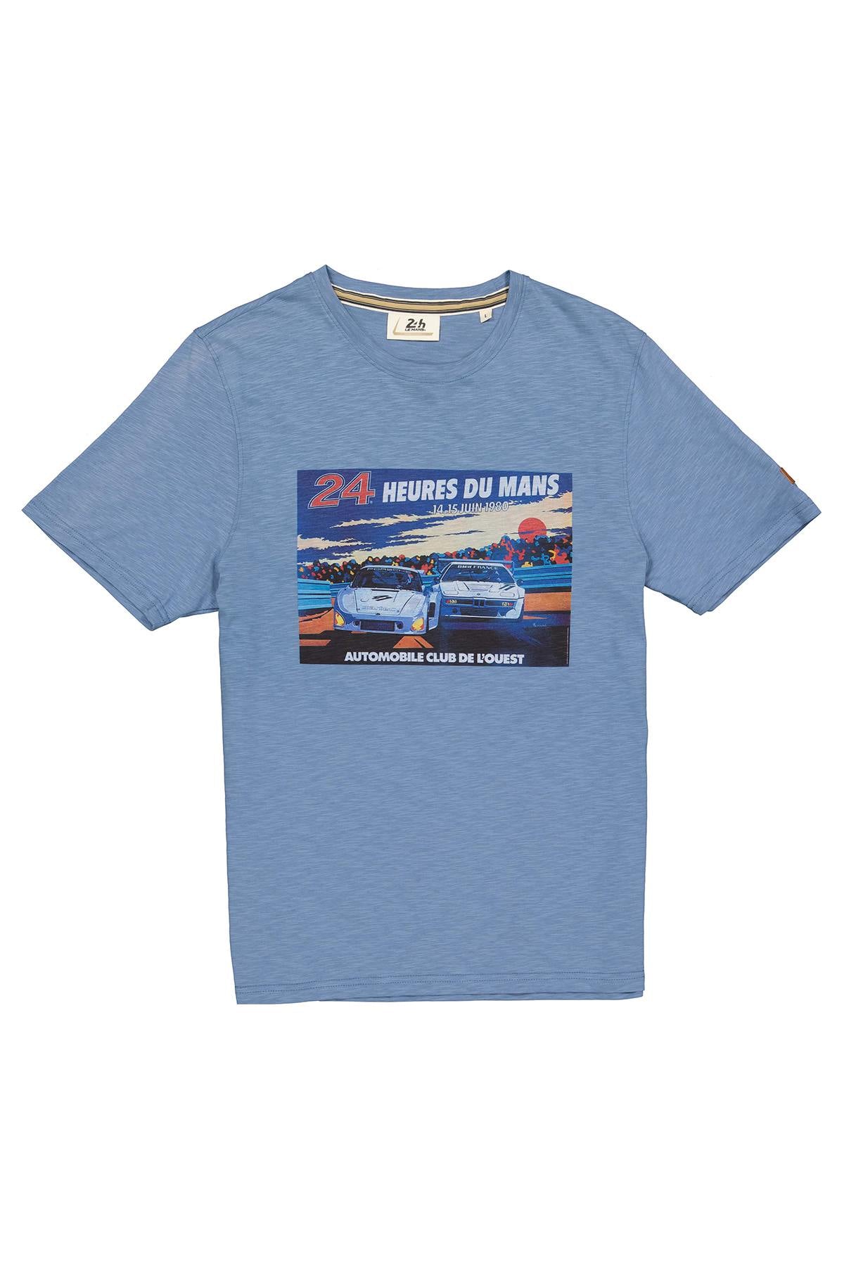 Sky blue t-shirt 24 hours of Le Mans 1980 - Image n°4