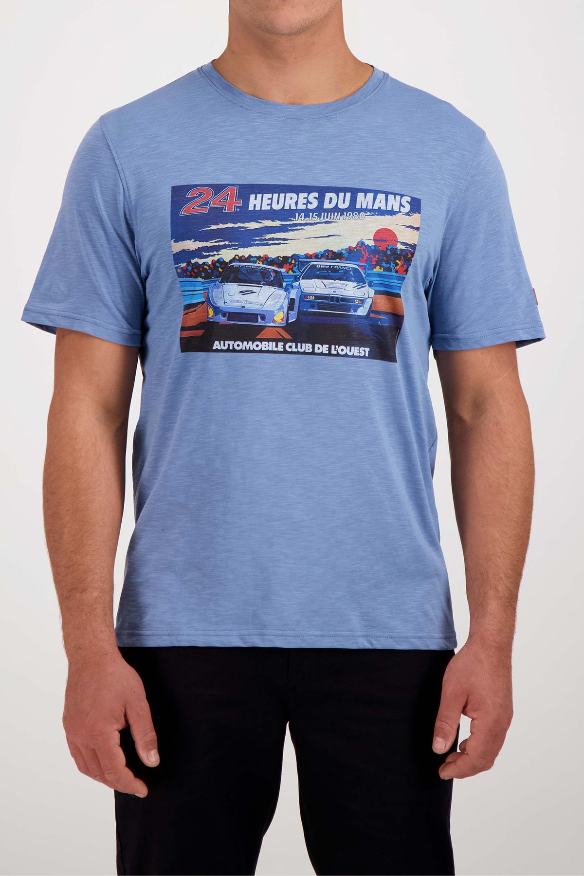 Sky blue t-shirt 24 hours of Le Mans 1980 - Image n°1