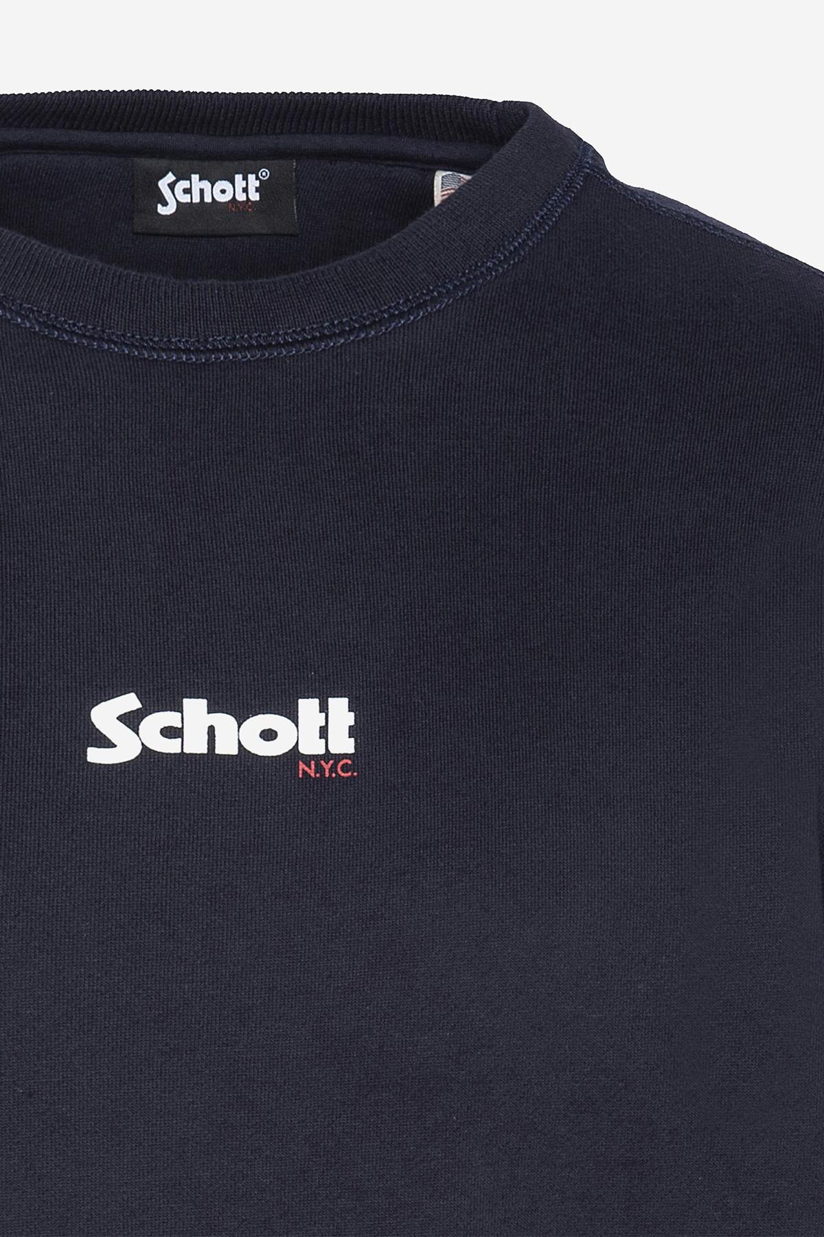 Navy blue crew neck sweater - Image n°2