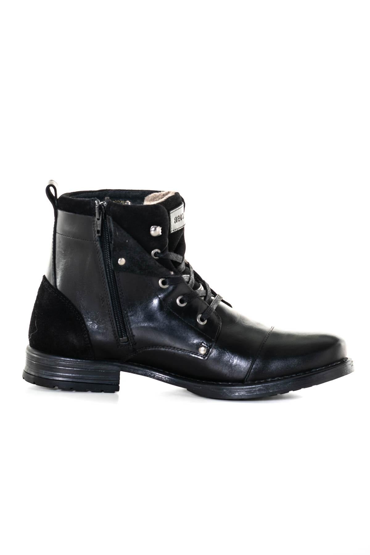 Shiny black leather ankle boots - Image n°2