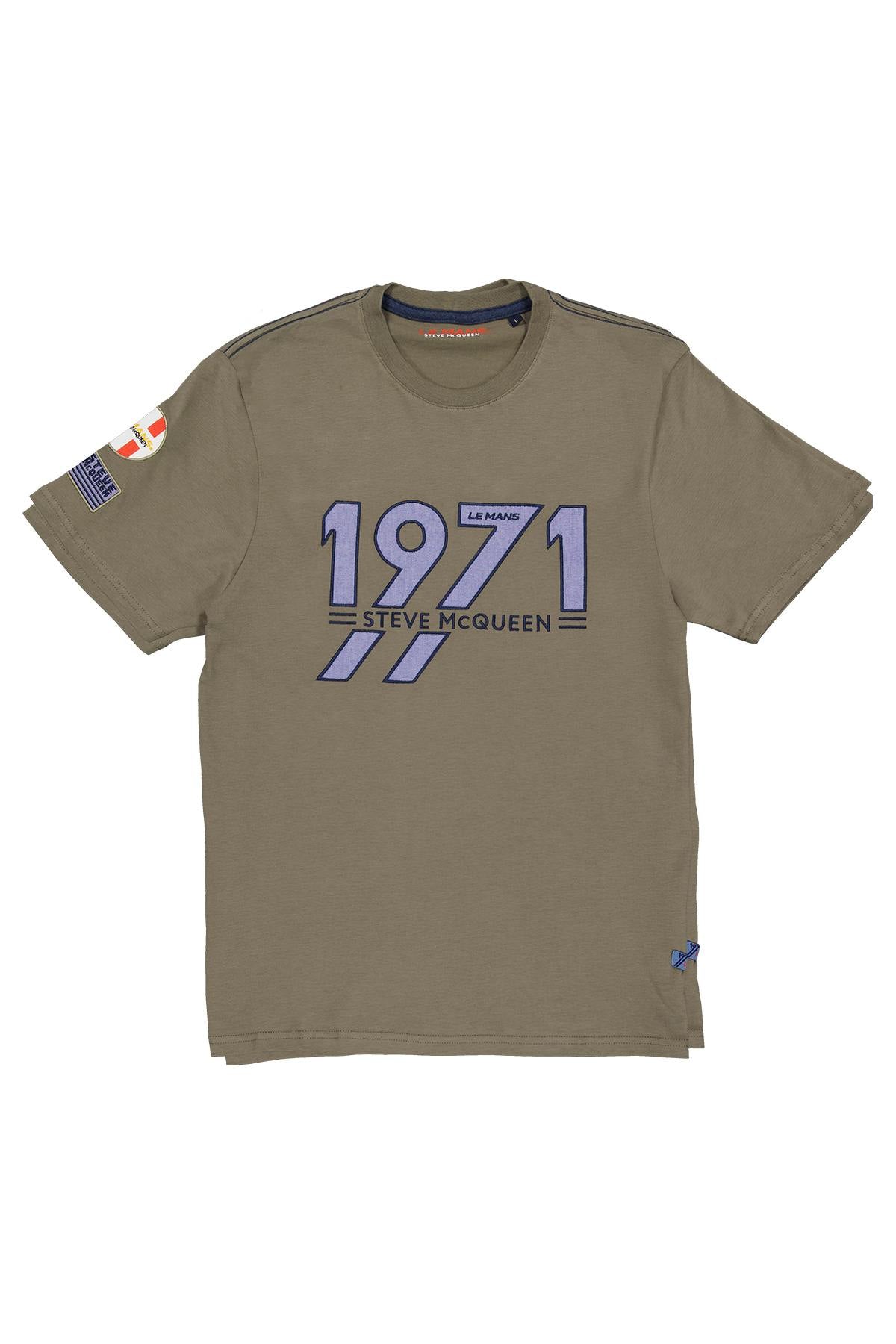 Steve mcQueen 1971 khaki t-shirt - Image n°1