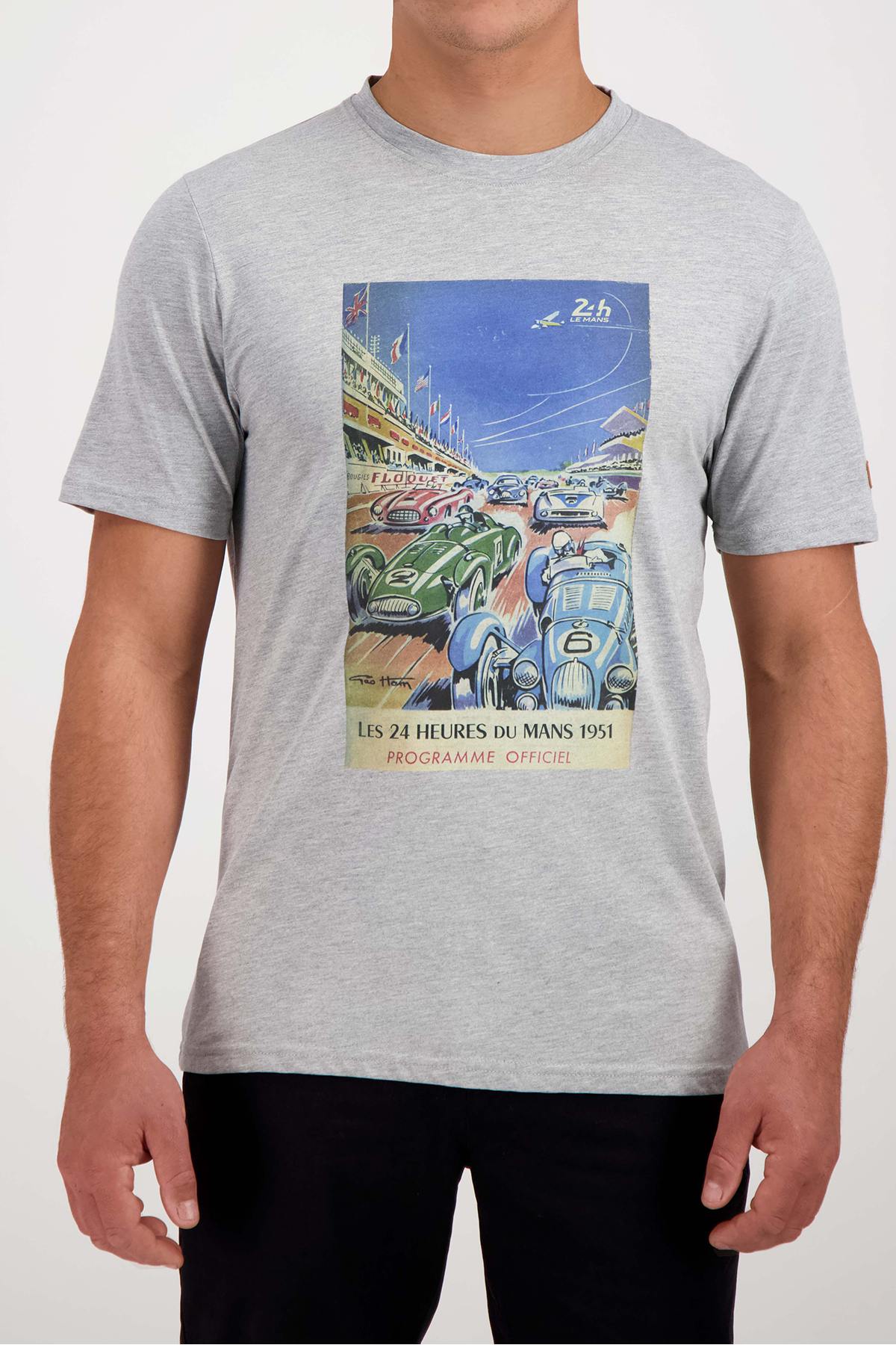 Men's gray t-shirt 24 hours of Le Mans 1951 - Image n°1