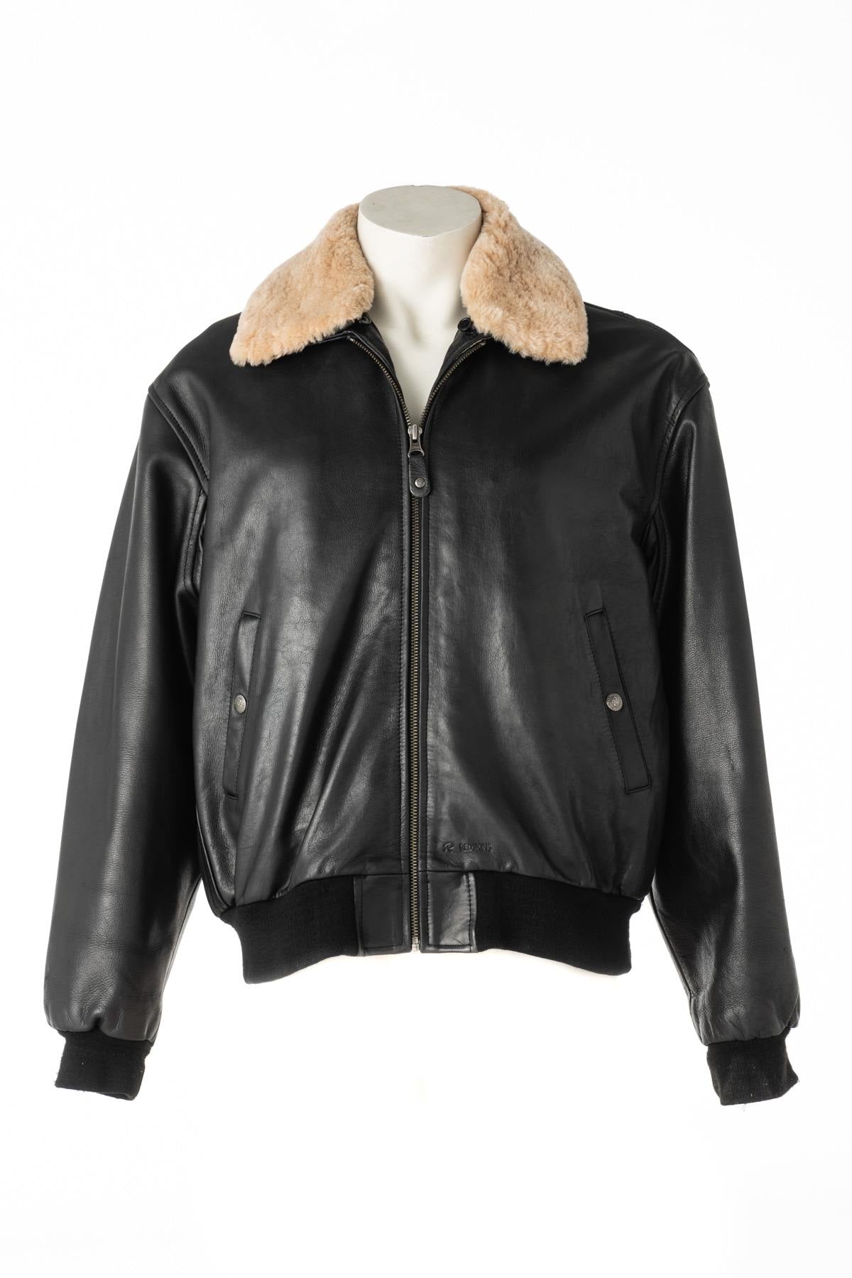 Aviator Black cowhide leather - Image n°1