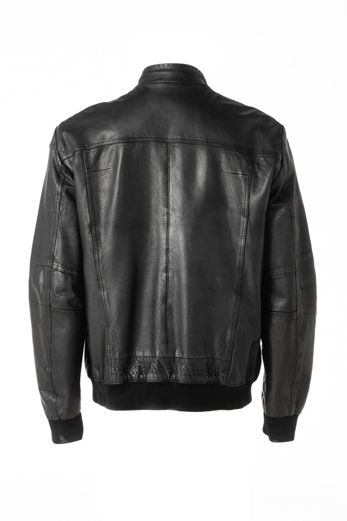 Lambskin bomber style jacket - Image n°2