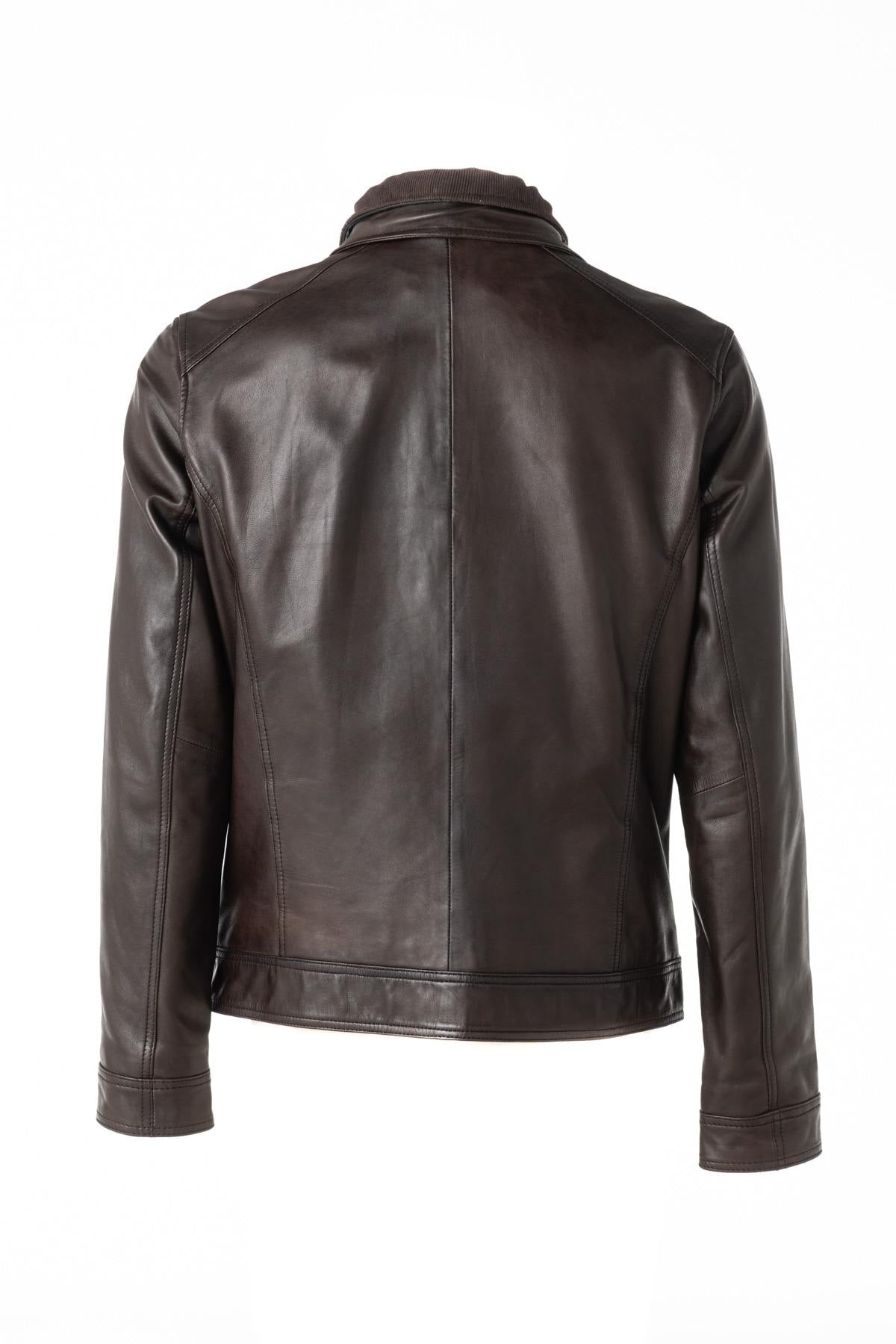 Brown jacket with officer collar - Image n°2