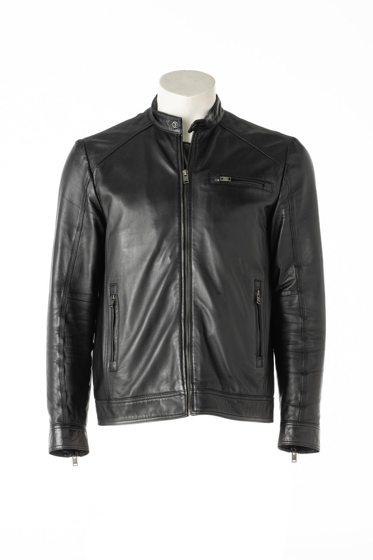  Classic sheepskin leather jacket - Image n°1