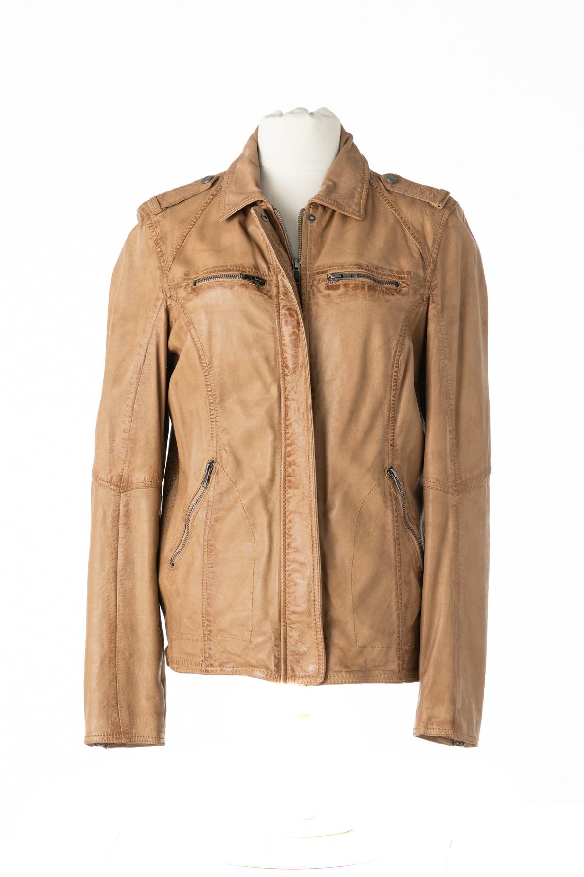 Women's vintage leather jacket - Image n°1