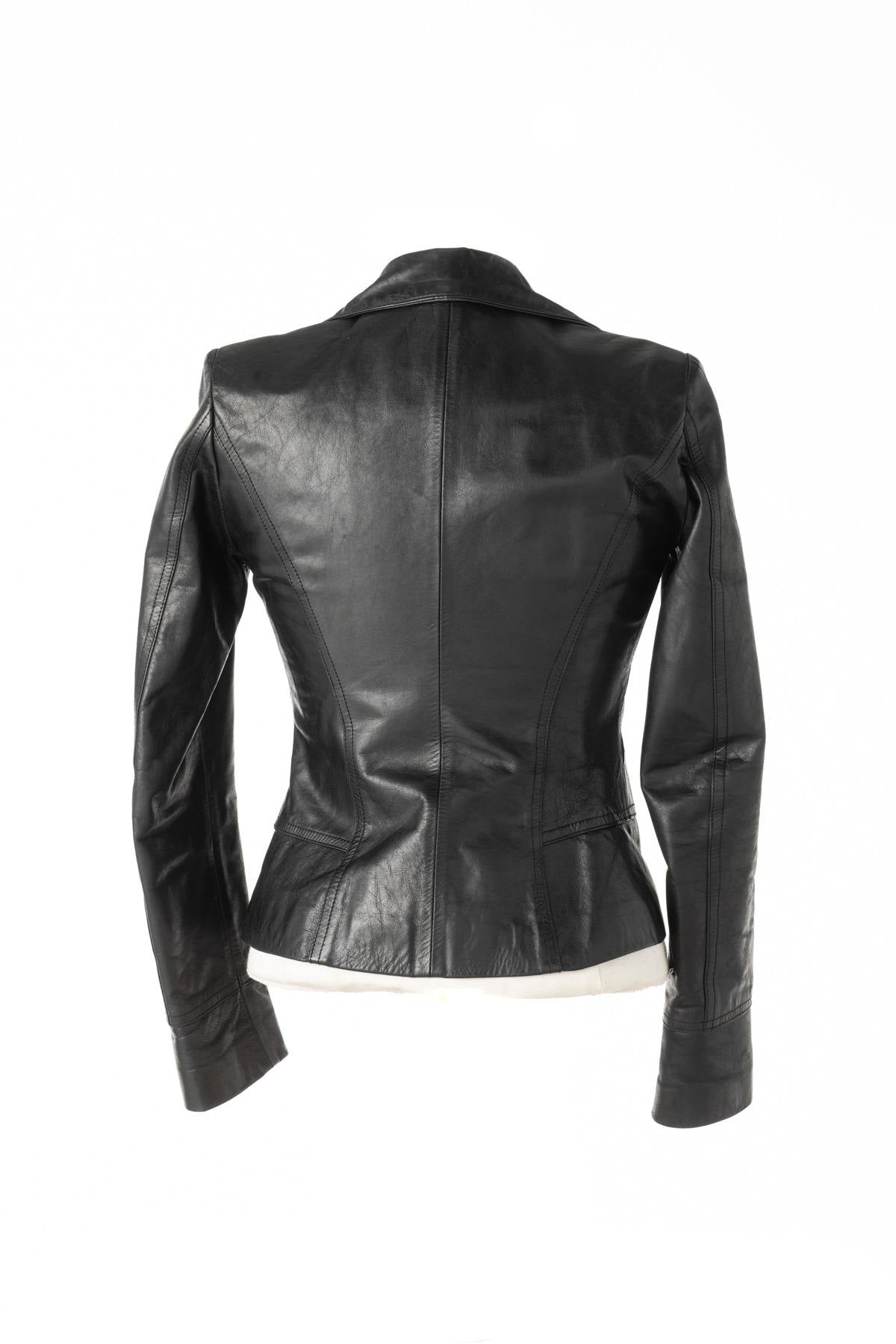 Women's perfecto in fine leather - Image n°2