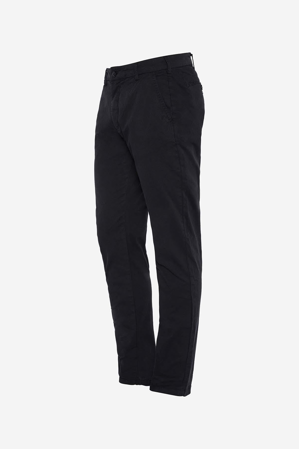 Black cotton chinos - Image n°1