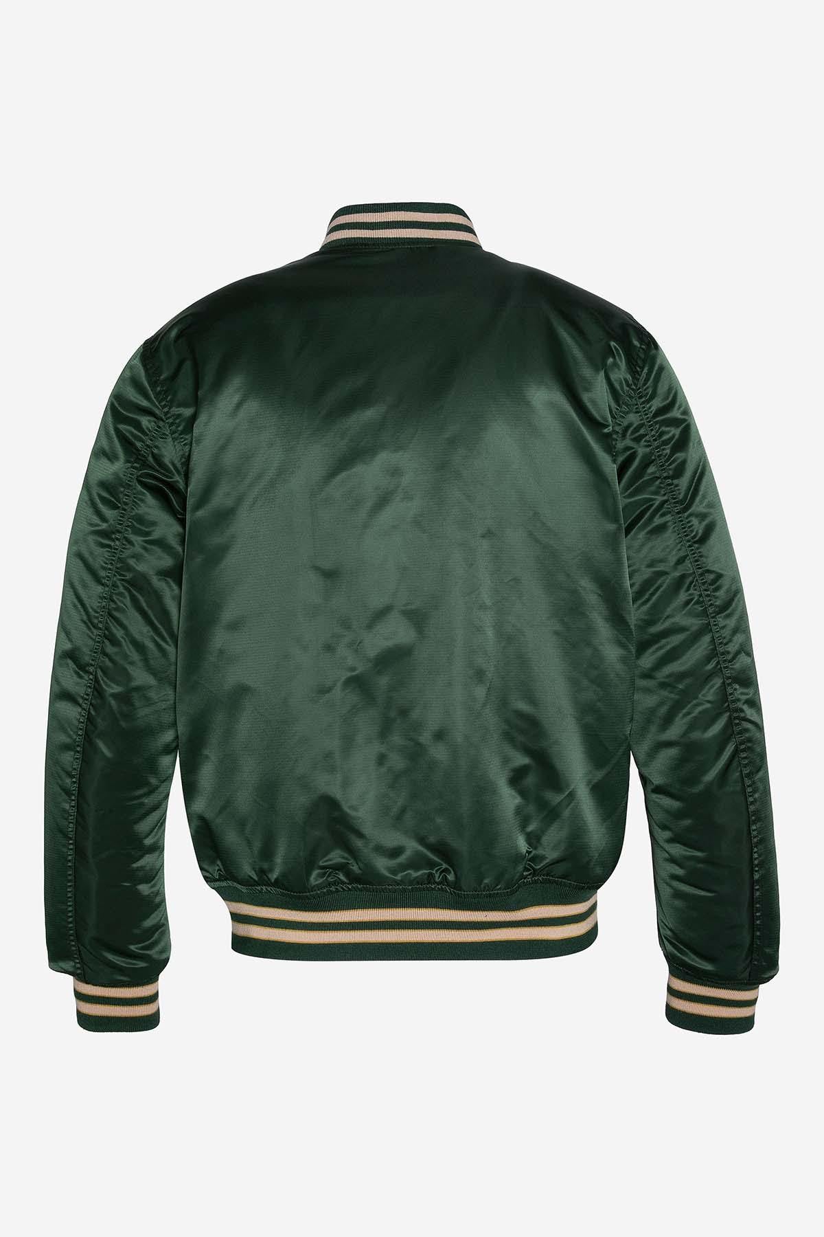 Green nylon varsity teddy - Image n°3