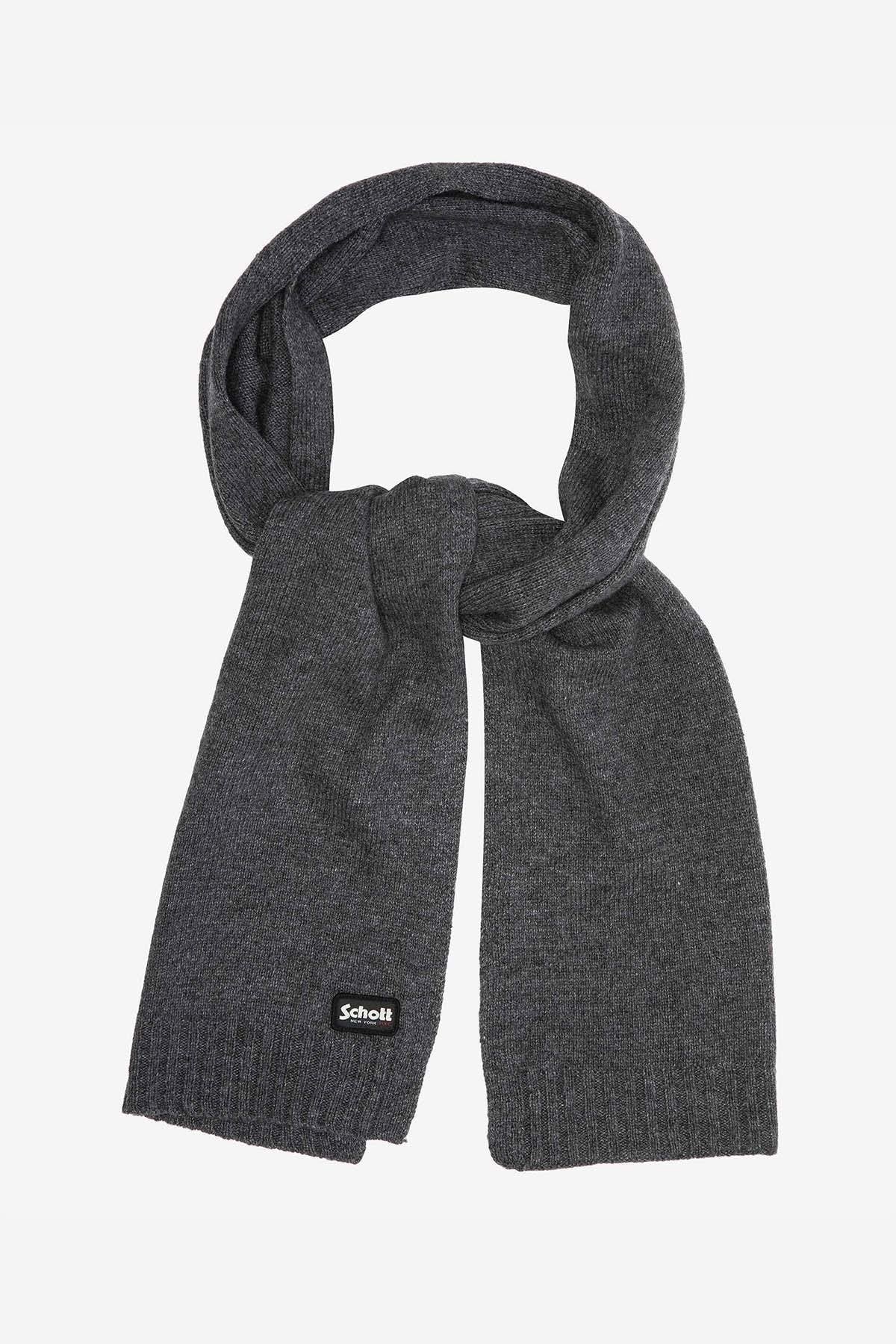 Charcoal wool scarf - Image n°1