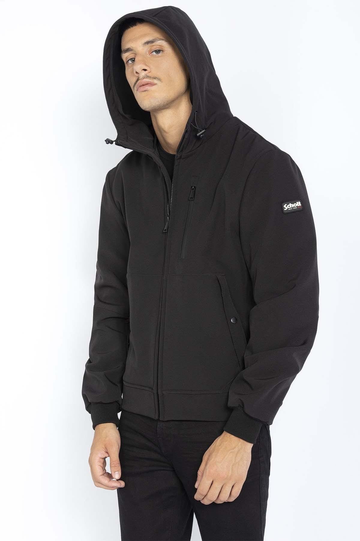 Men's black water-repellent jacket - Image n°2