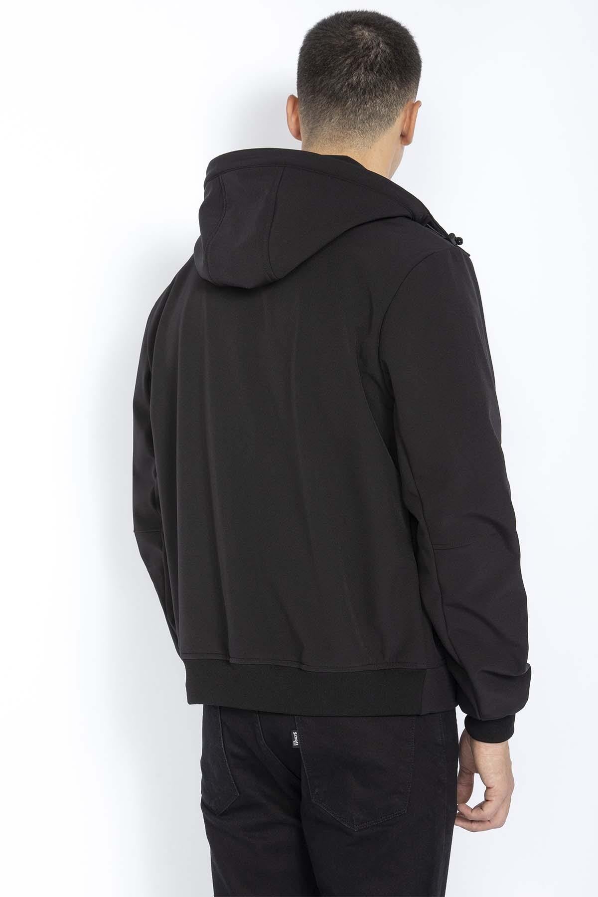 Men's black water-repellent jacket - Image n°4