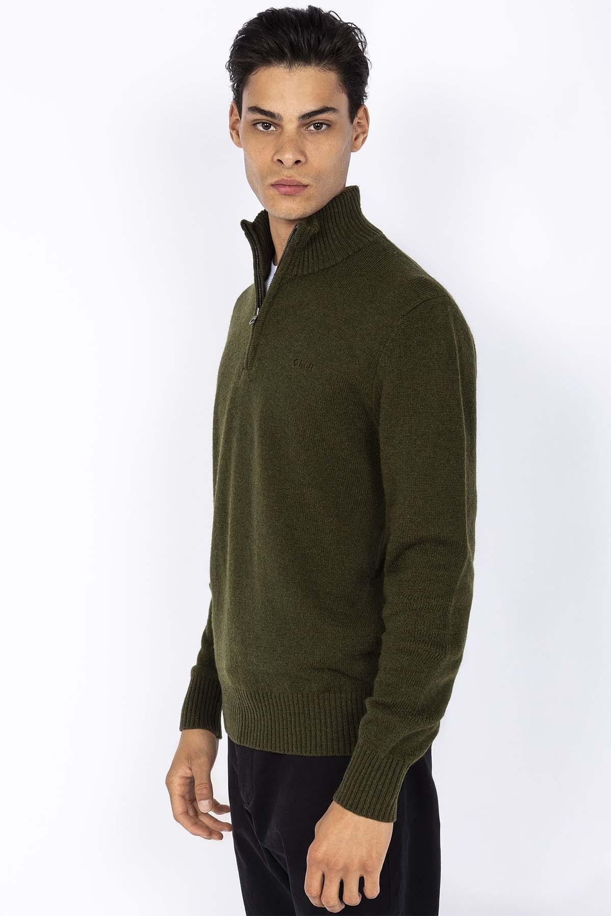 Khaki trucker sweater - Image n°3