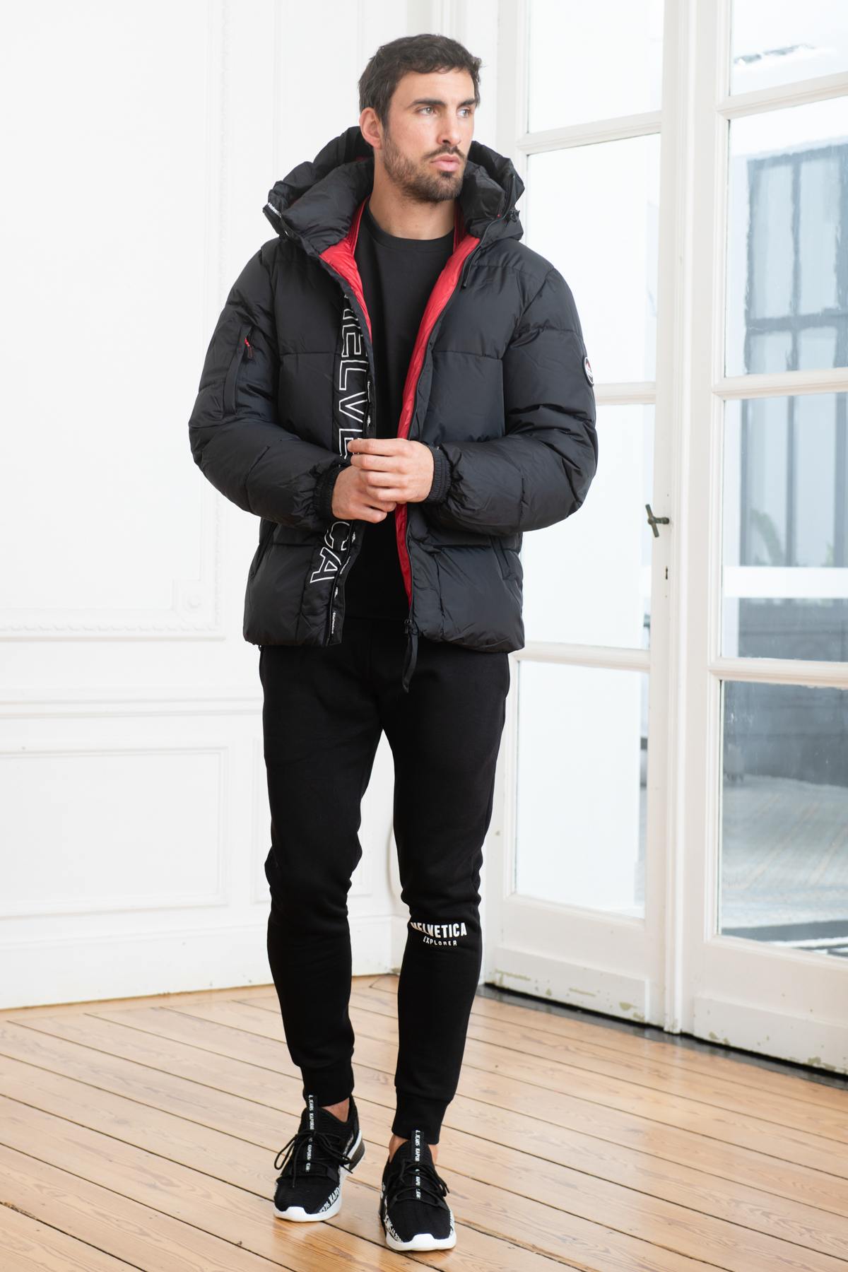 Warm black down jacket - Image n°5