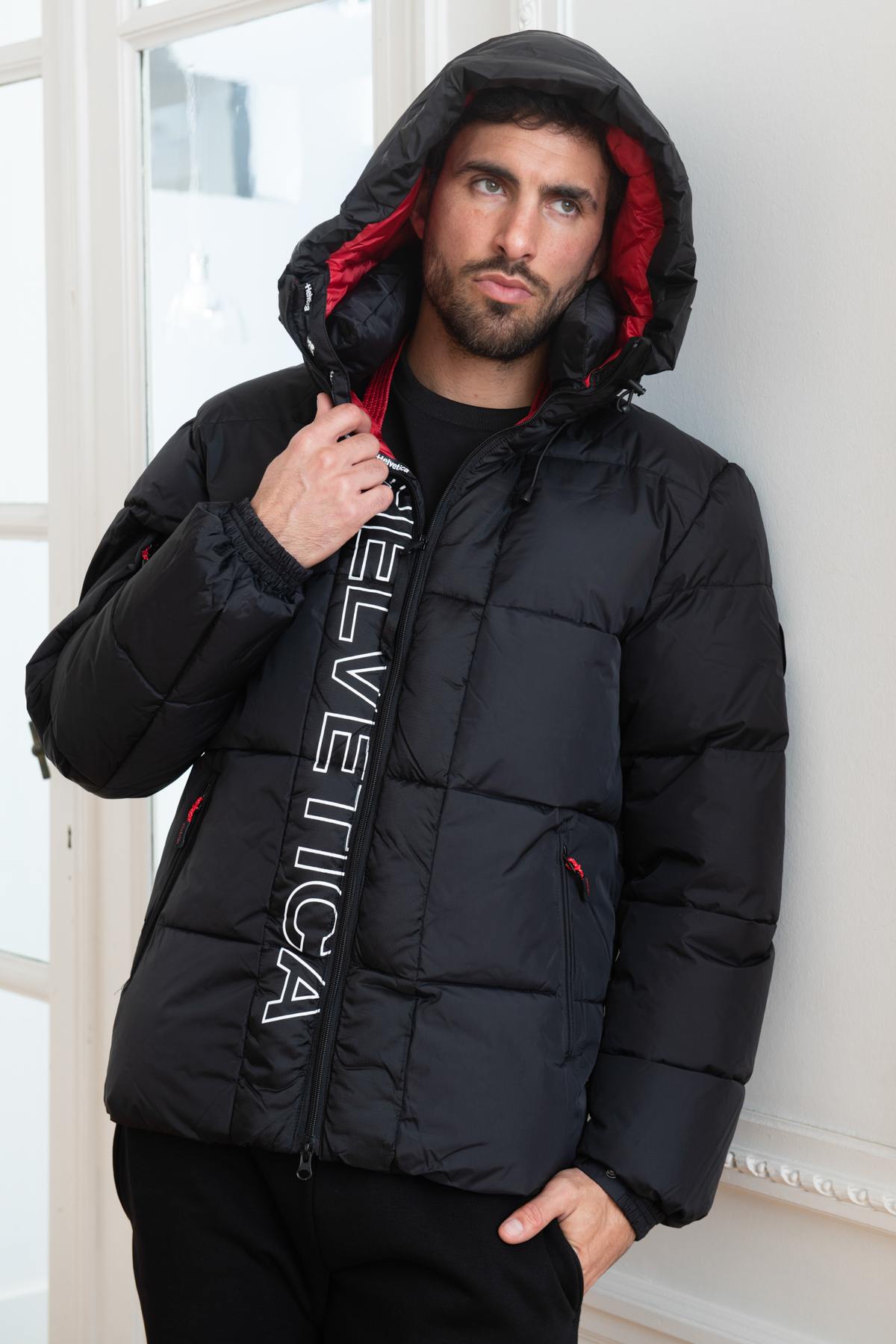 Warm black down jacket - Image n°9