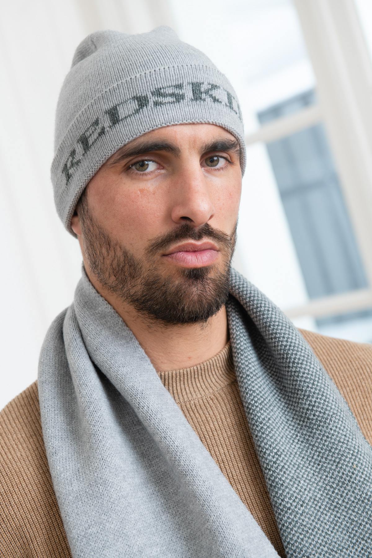 Gray scarf for men - Image n°3