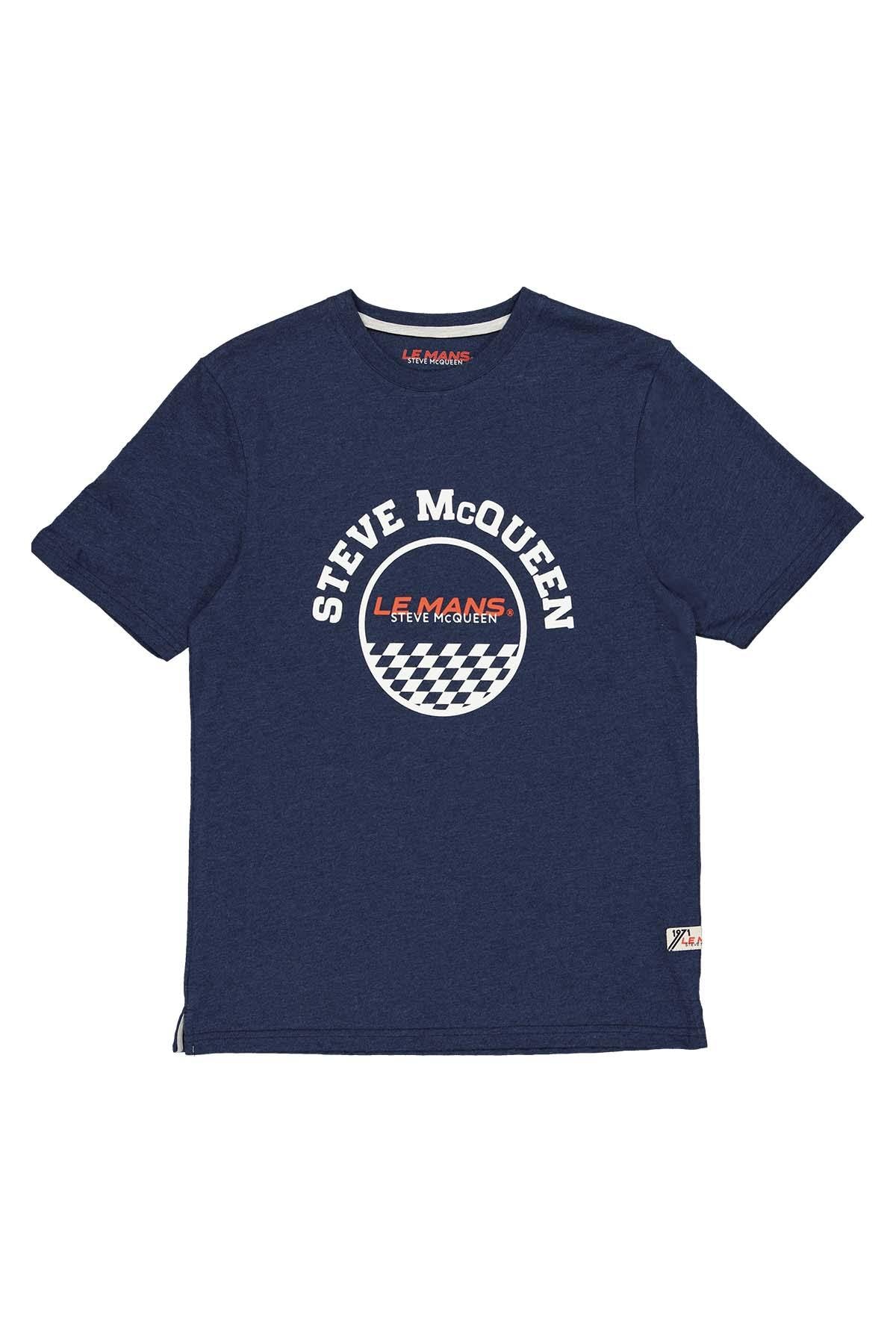 Steve McQueen Racing men's blue t-shirt - Image n°2