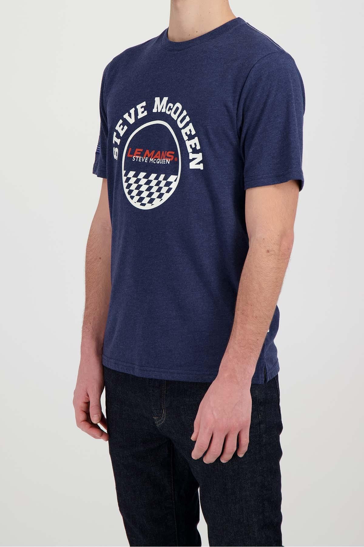 Steve McQueen Racing men's blue t-shirt - Image n°3