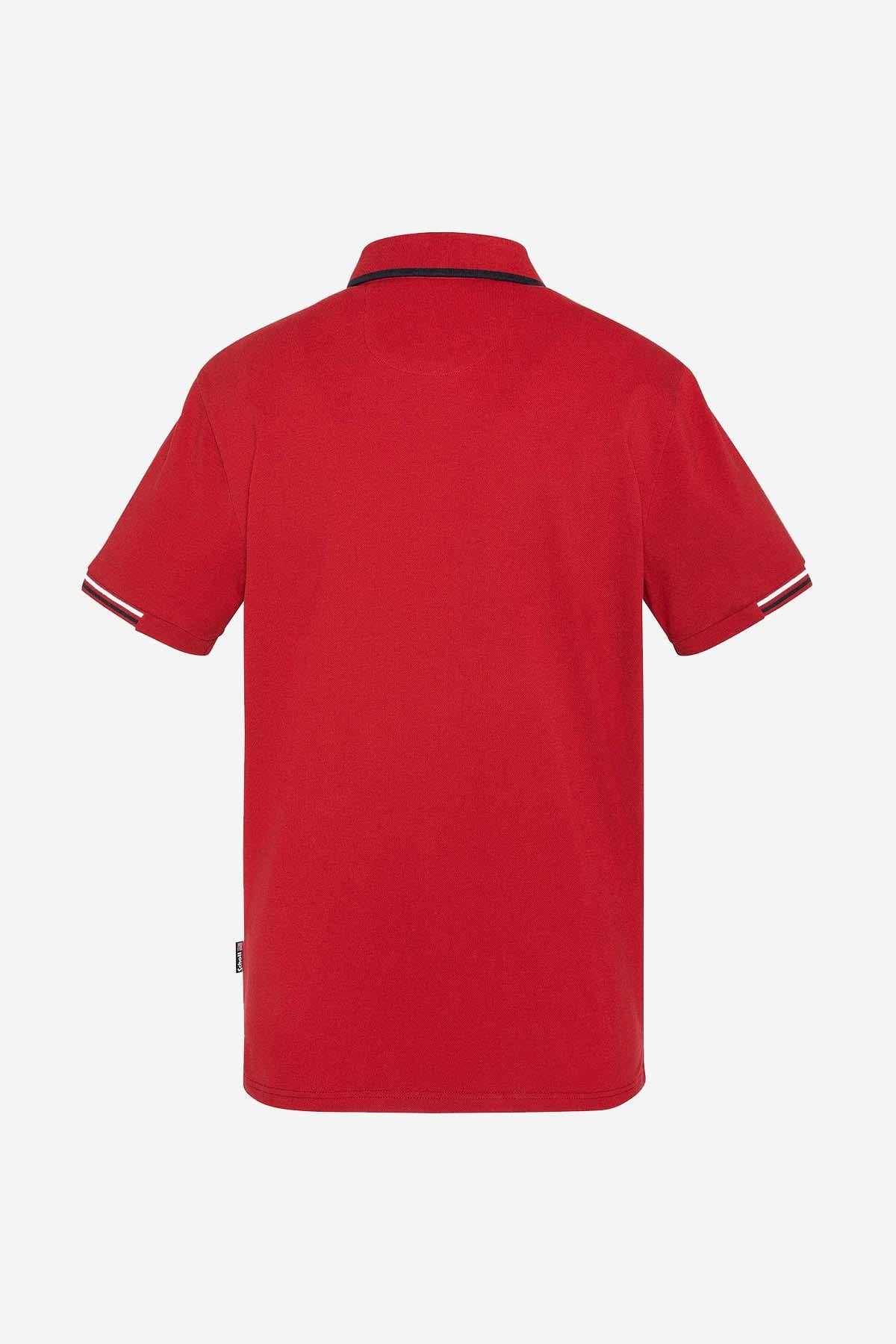 Men's red polo shirt - Image n°3