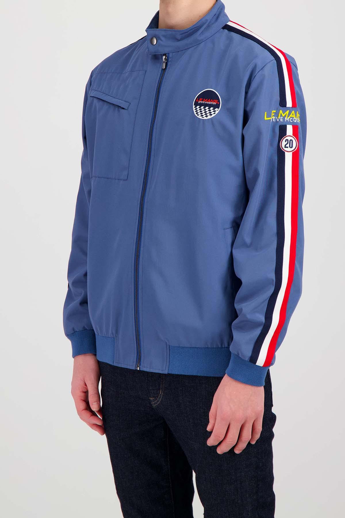 Blue racing windbreaker jacket Steve McQueen - Image n°1