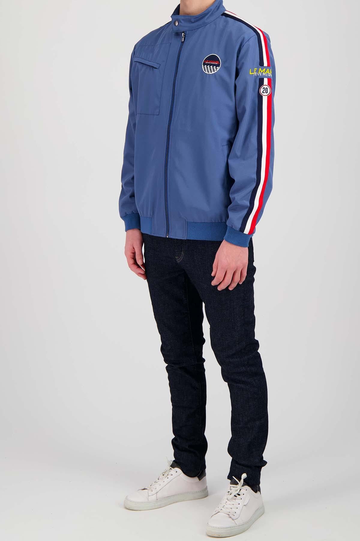 Blue racing windbreaker jacket Steve McQueen - Image n°5