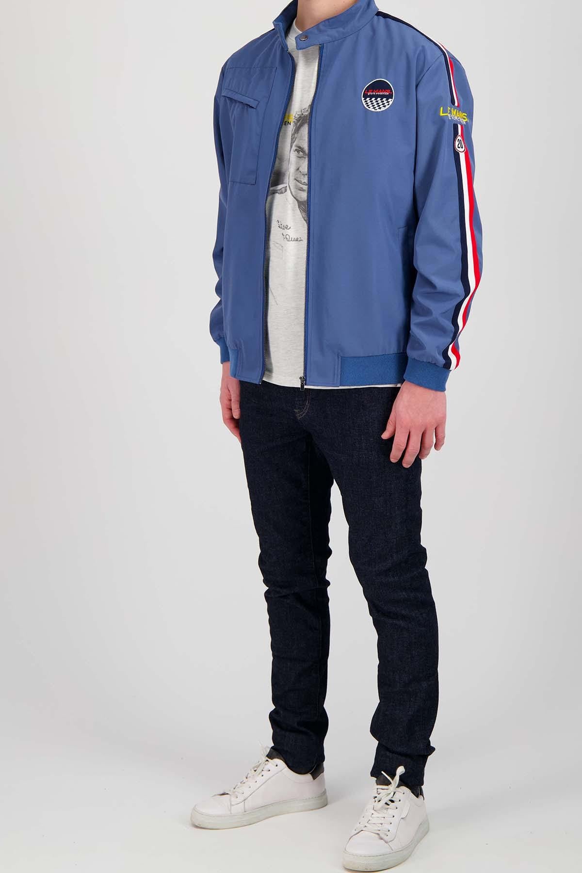 Blue racing windbreaker jacket Steve McQueen - Image n°6