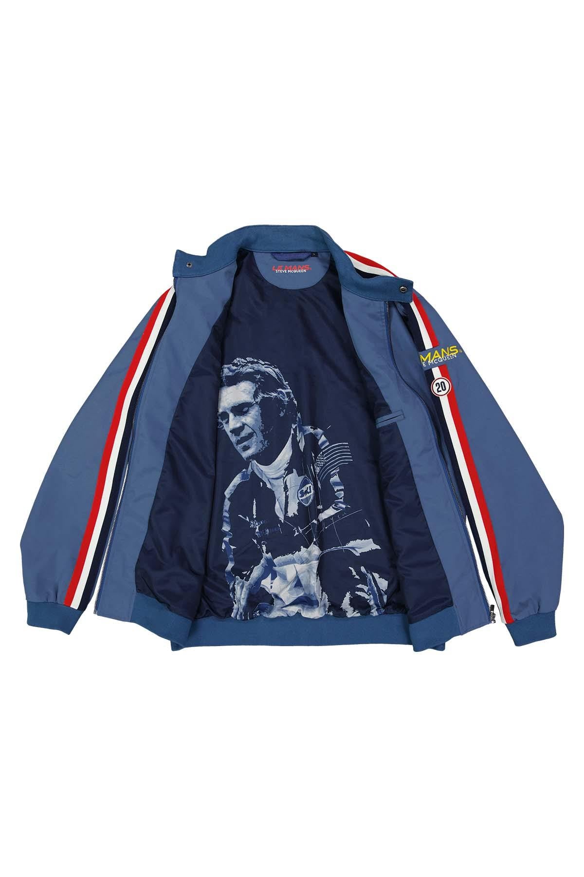 Blue racing windbreaker jacket Steve McQueen - Image n°2