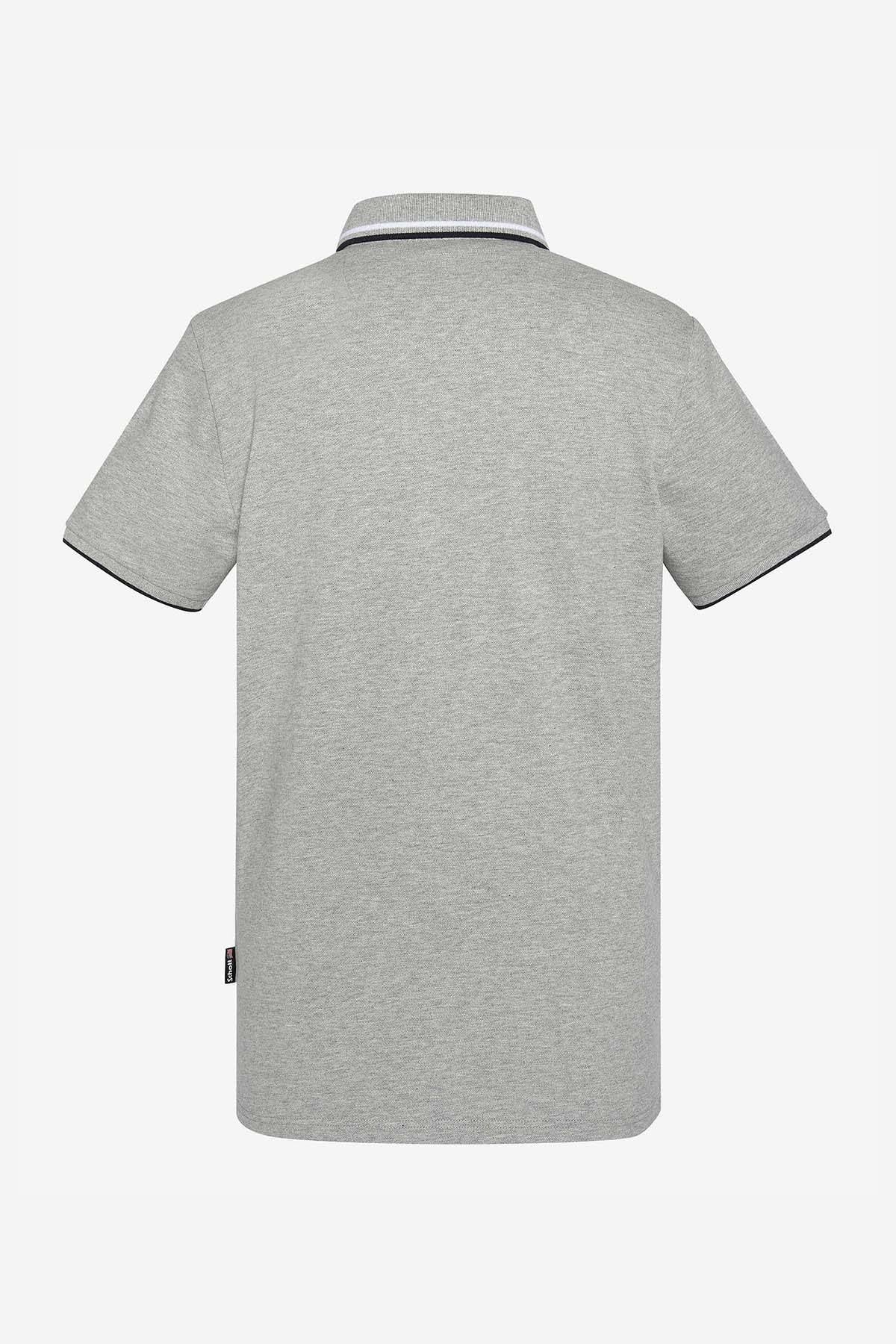 Men's heather gray polo shirt - Image n°5