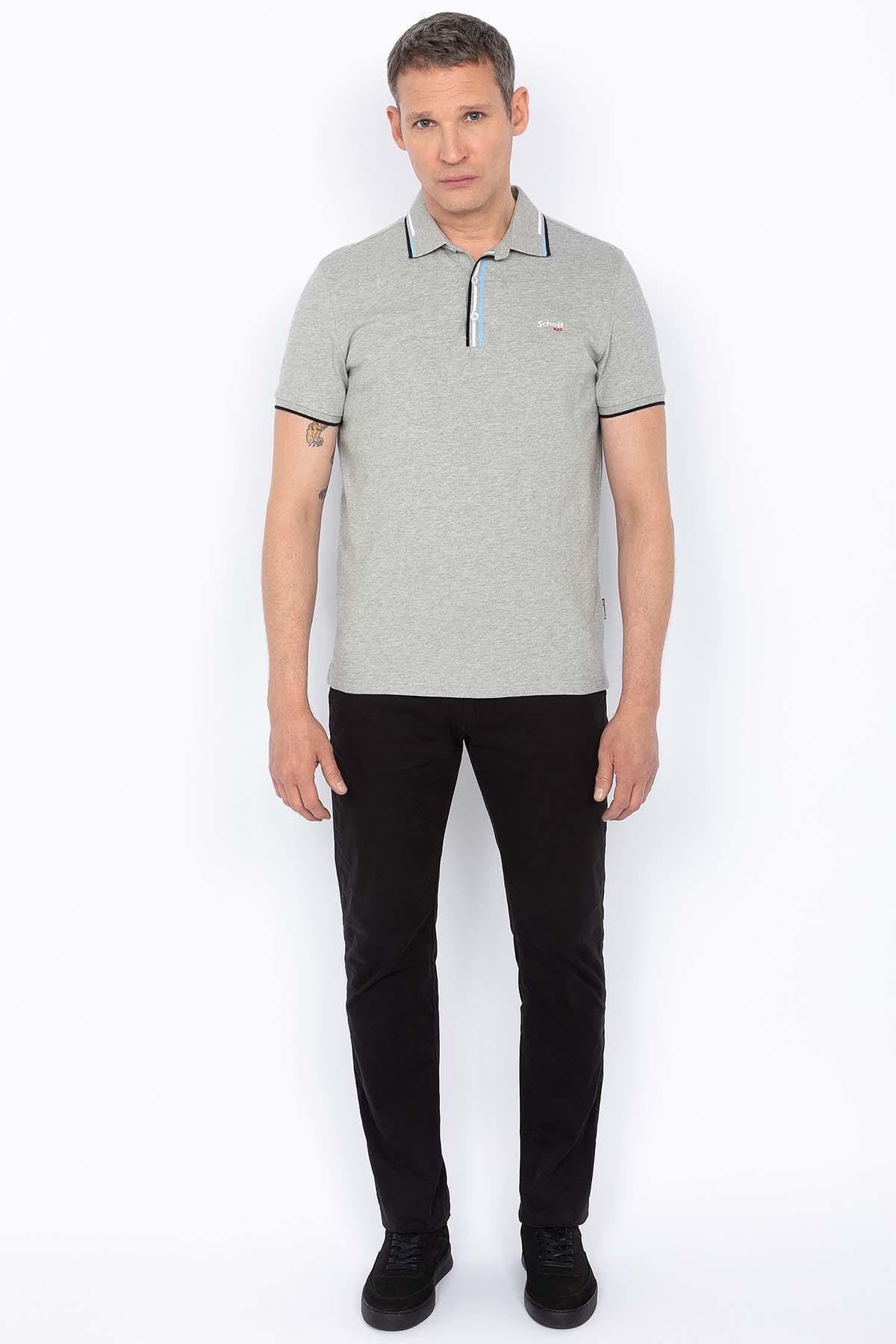 Men's heather gray polo shirt - Image n°3