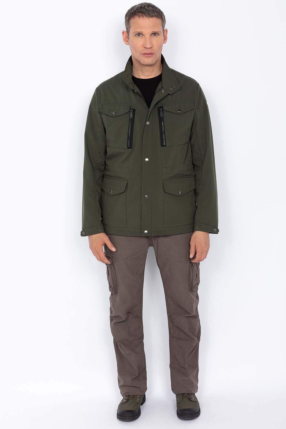 Men's khaki combat jacket - Image n°2