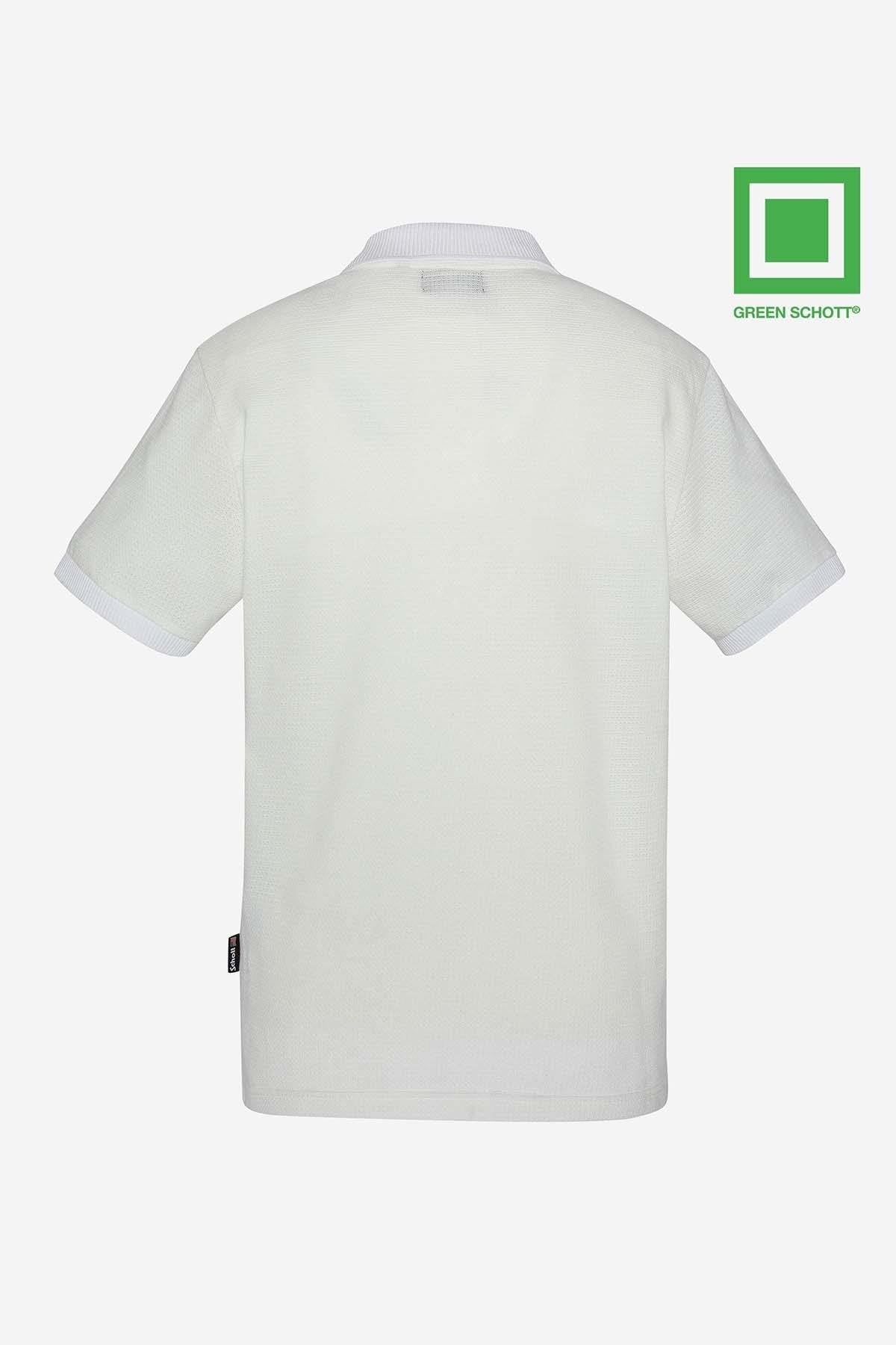  Men's off-white retro-style polo shirt - Image n°2