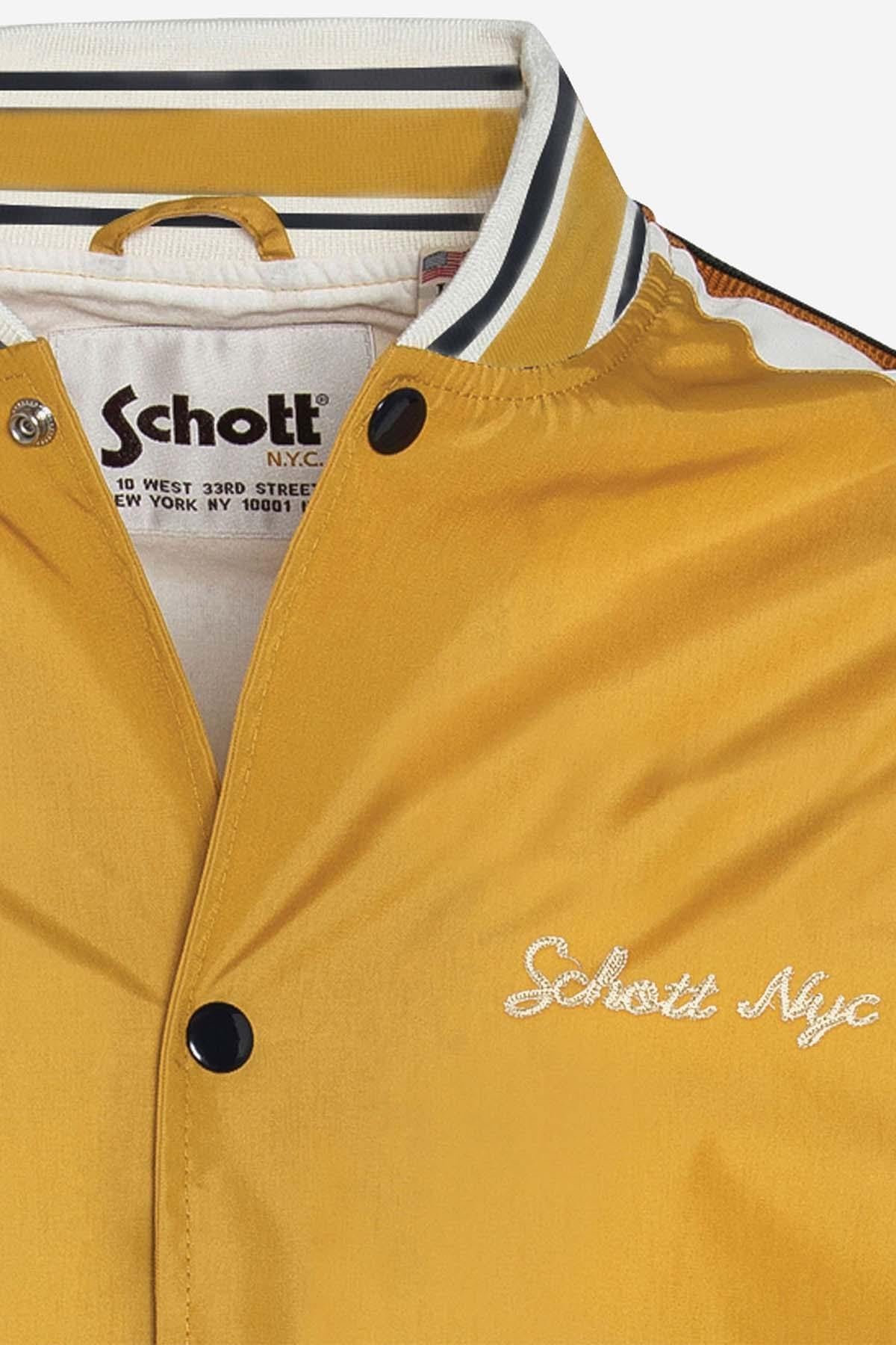 Yellow nylon varsity jacket - Image n°3